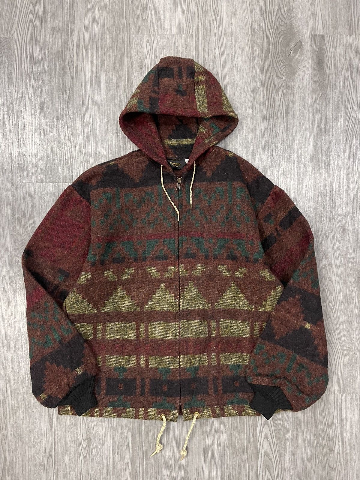 Aztech Mountain Asap rocky outfit design aztec Navajo Vintage Wool Hoodies Size US M / EU 48-50 / 2 - 1 Thumbnail