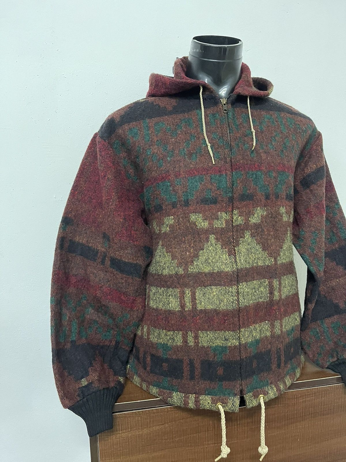 Aztech Mountain Asap rocky outfit design aztec Navajo Vintage Wool Hoodies Size US M / EU 48-50 / 2 - 4 Thumbnail