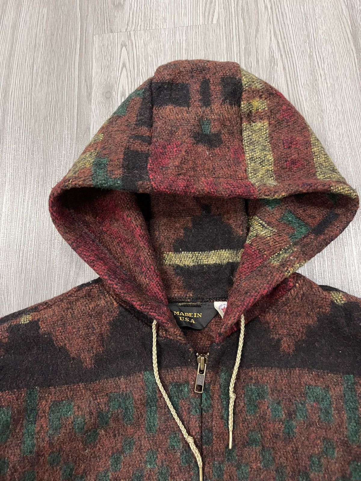 Aztech Mountain Asap rocky outfit design aztec Navajo Vintage Wool Hoodies Size US M / EU 48-50 / 2 - 7 Thumbnail