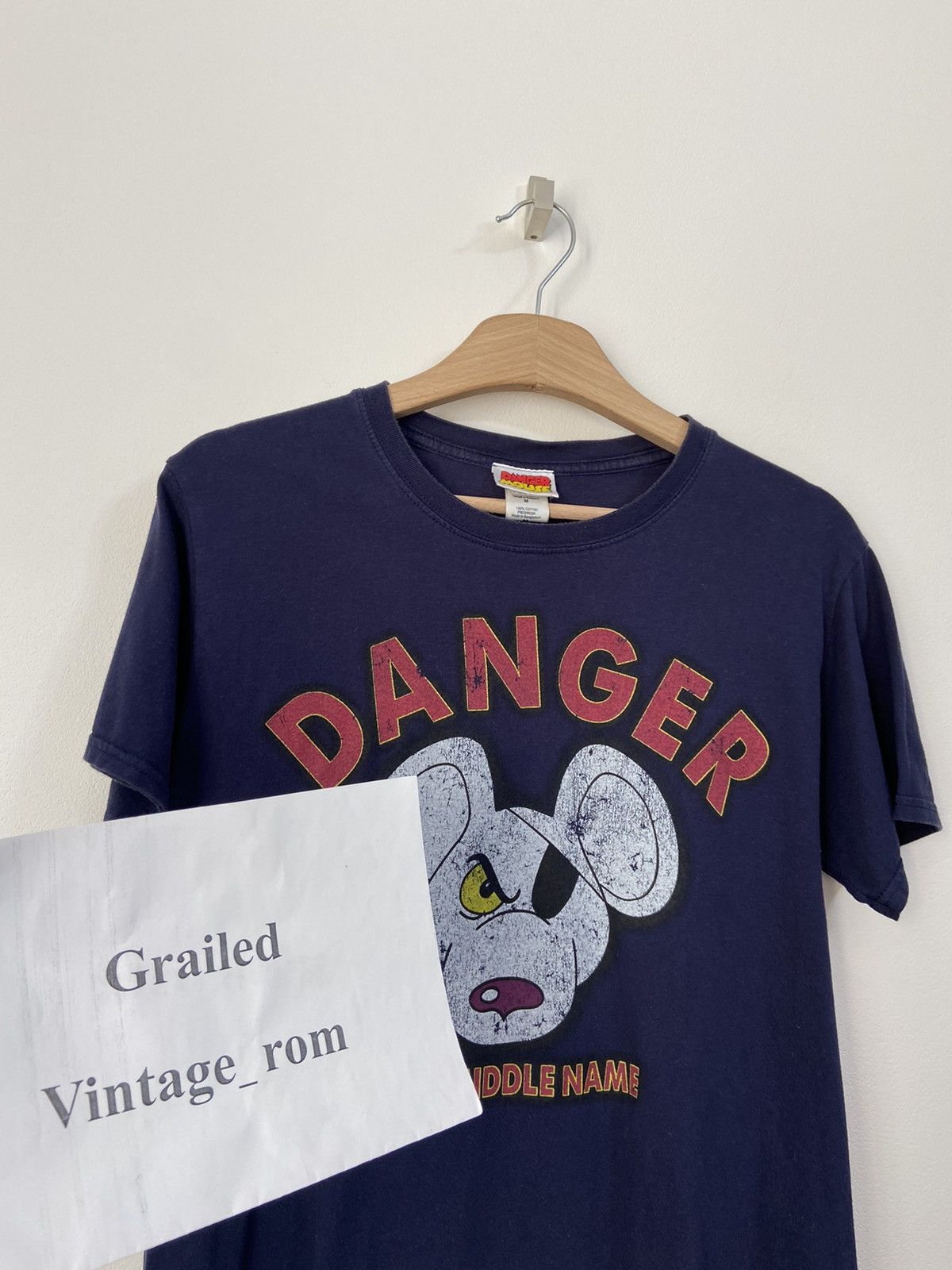 Cartoon Network Danger Mouse T-Shirt Big Printed Graphic in Front Size US M / EU 48-50 / 2 - 6 Thumbnail