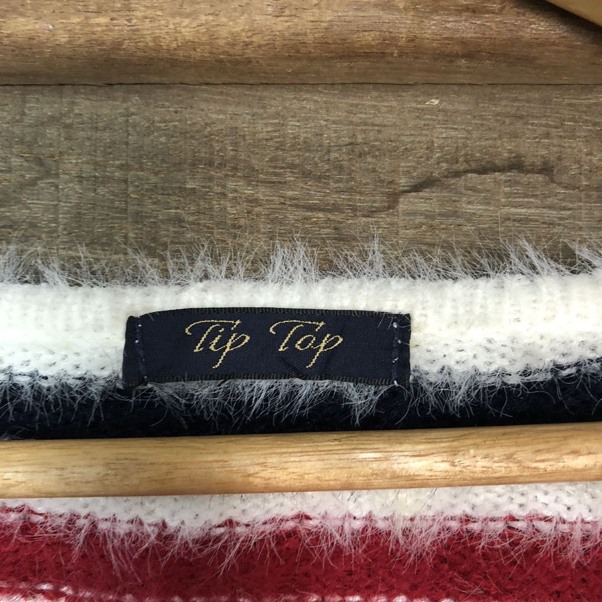 Homespun Knitwear Tip Top Stripe Shag Shaggy Fur Mohair Knitwear #7019 Size US M / EU 48-50 / 2 - 8 Thumbnail