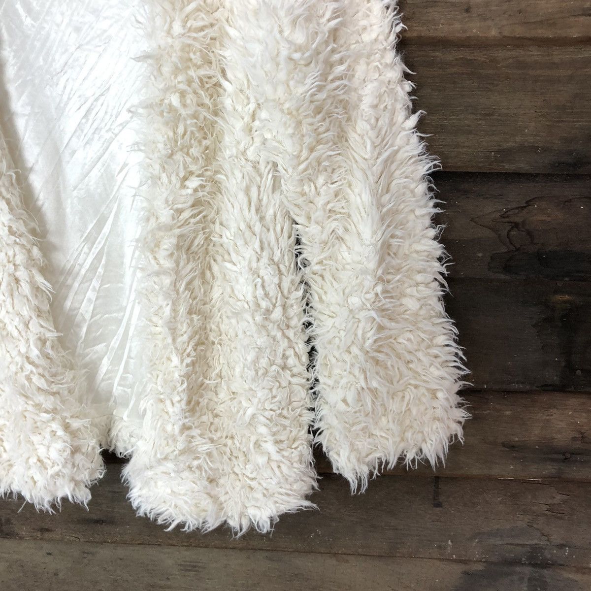 Vintage GRL White Shag Shaggy Fur Mohair cardigan Knitwear #7004DL Size US S / EU 44-46 / 1 - 5 Thumbnail