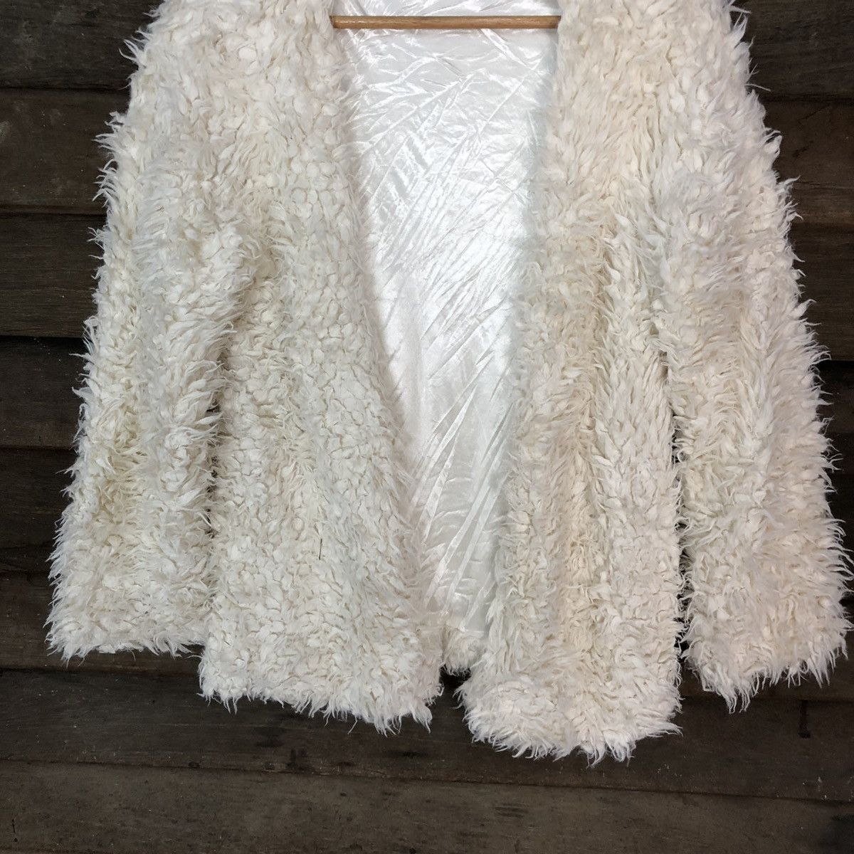 Vintage GRL White Shag Shaggy Fur Mohair cardigan Knitwear #7004DL Size US S / EU 44-46 / 1 - 3 Thumbnail