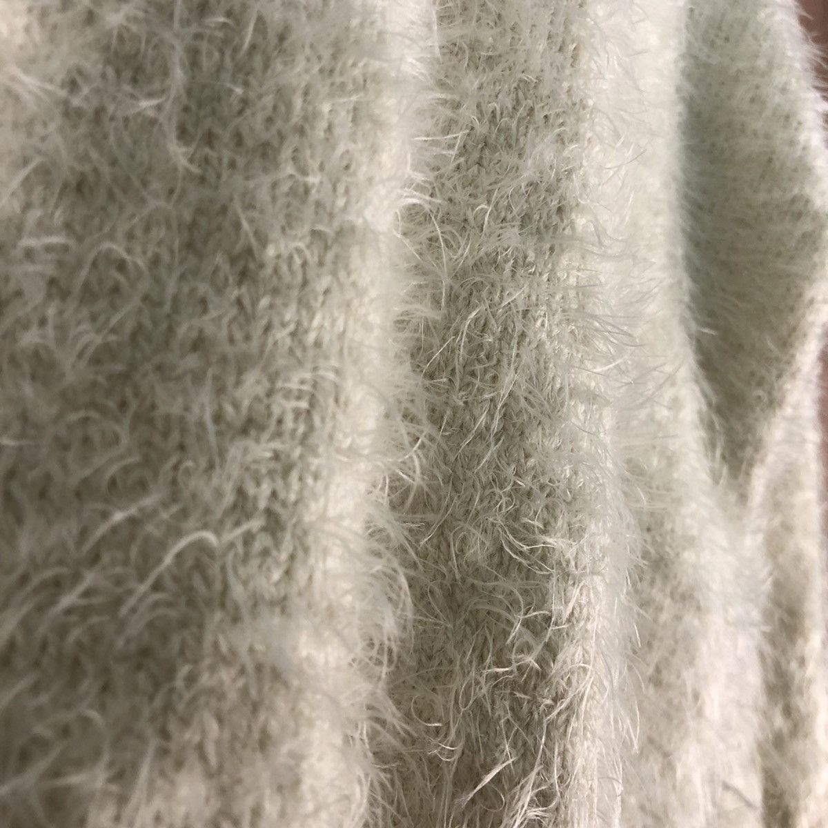 Homespun Knitwear × Japanese Brand DLL Earth Music & Ecology White shaggy Mohair Knitwear #c226 Size US S / EU 44-46 / 1 - 11 Thumbnail