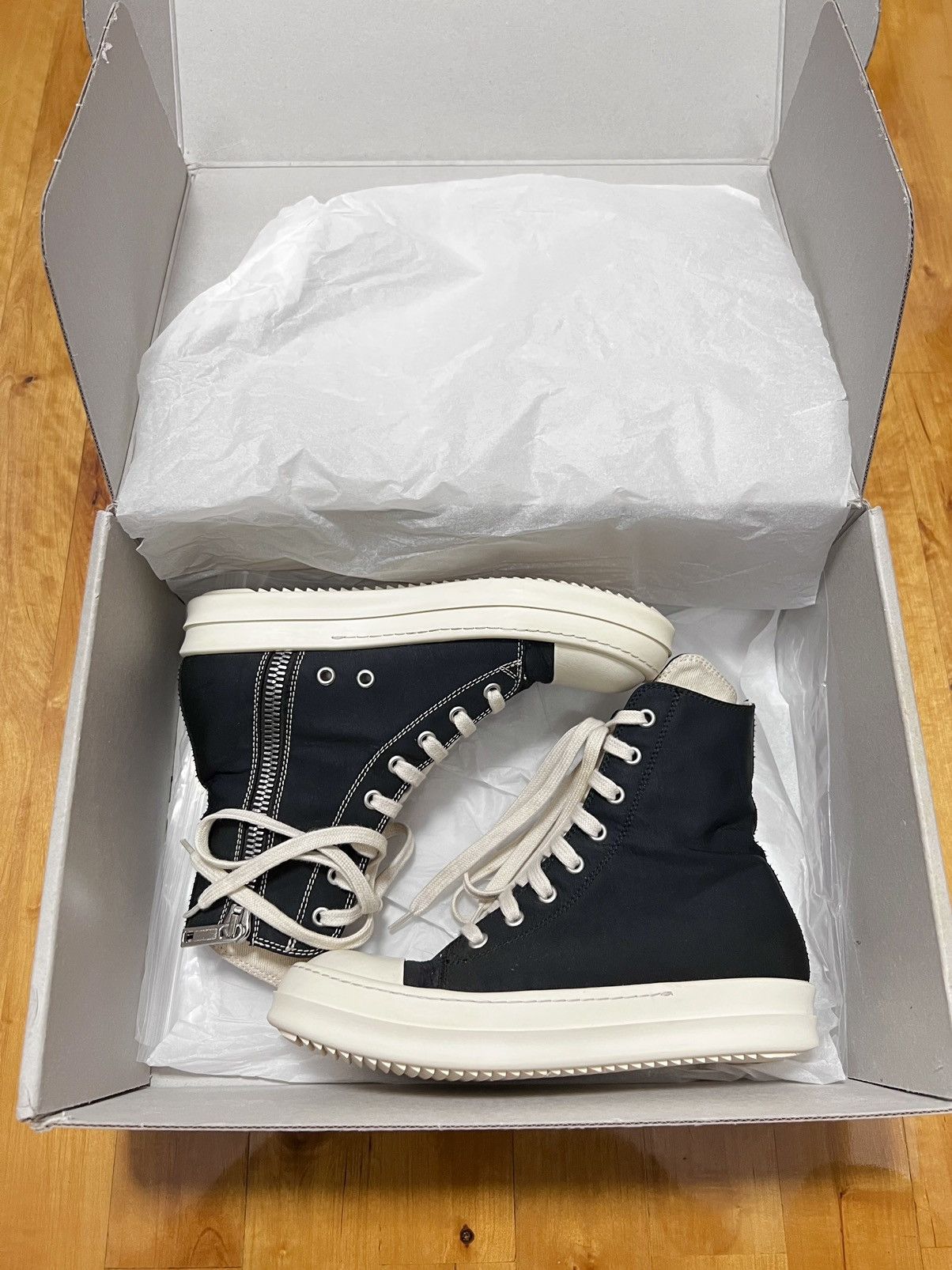 Rick Owens Drkshdw Rick owens drkshdw ss19 ramones high top sneakers Size US 7.5 / IT 37.5 - 11 Thumbnail