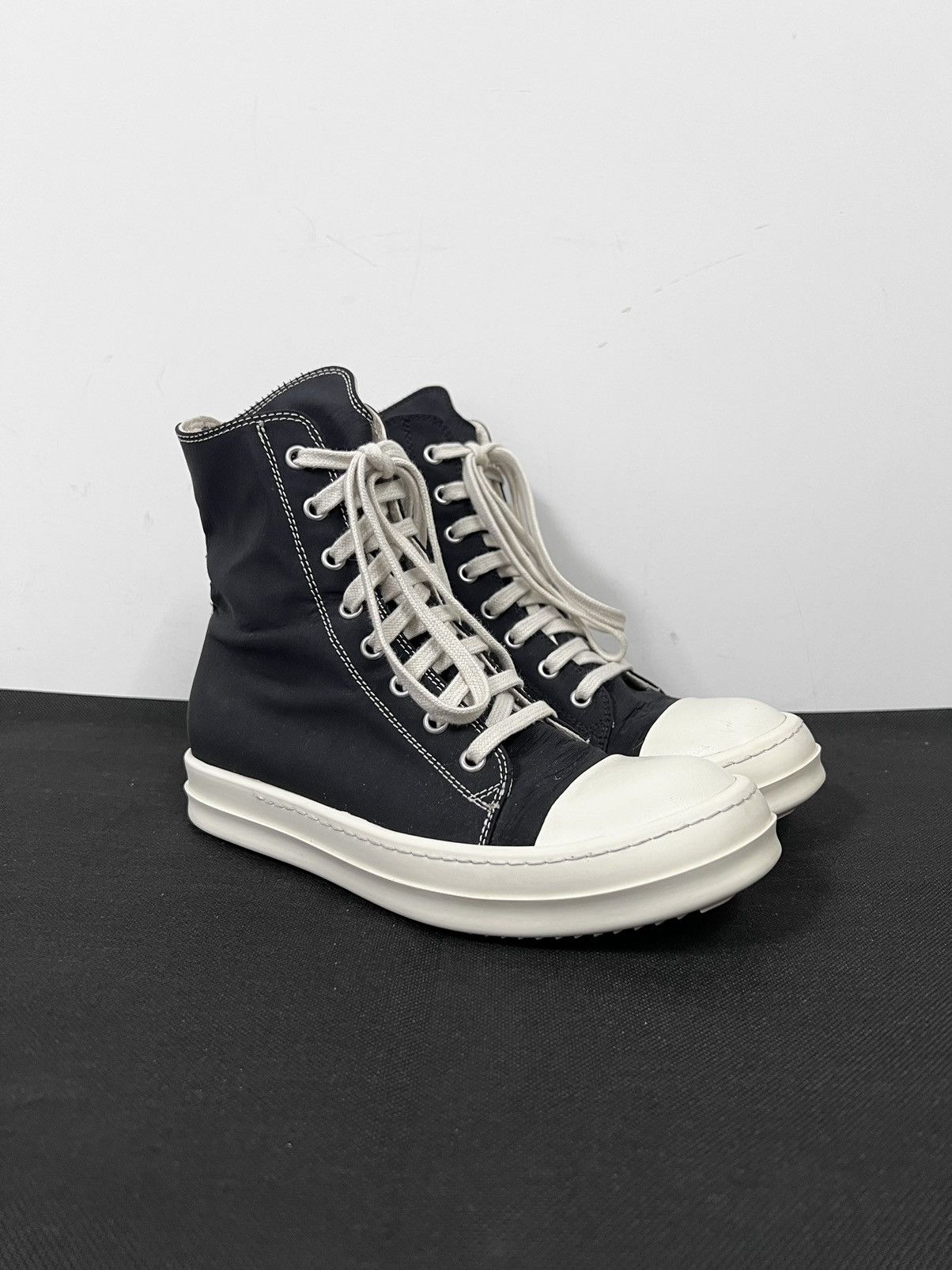 Rick Owens Drkshdw Rick owens drkshdw ss19 ramones high top sneakers Size US 7.5 / IT 37.5 - 5 Thumbnail