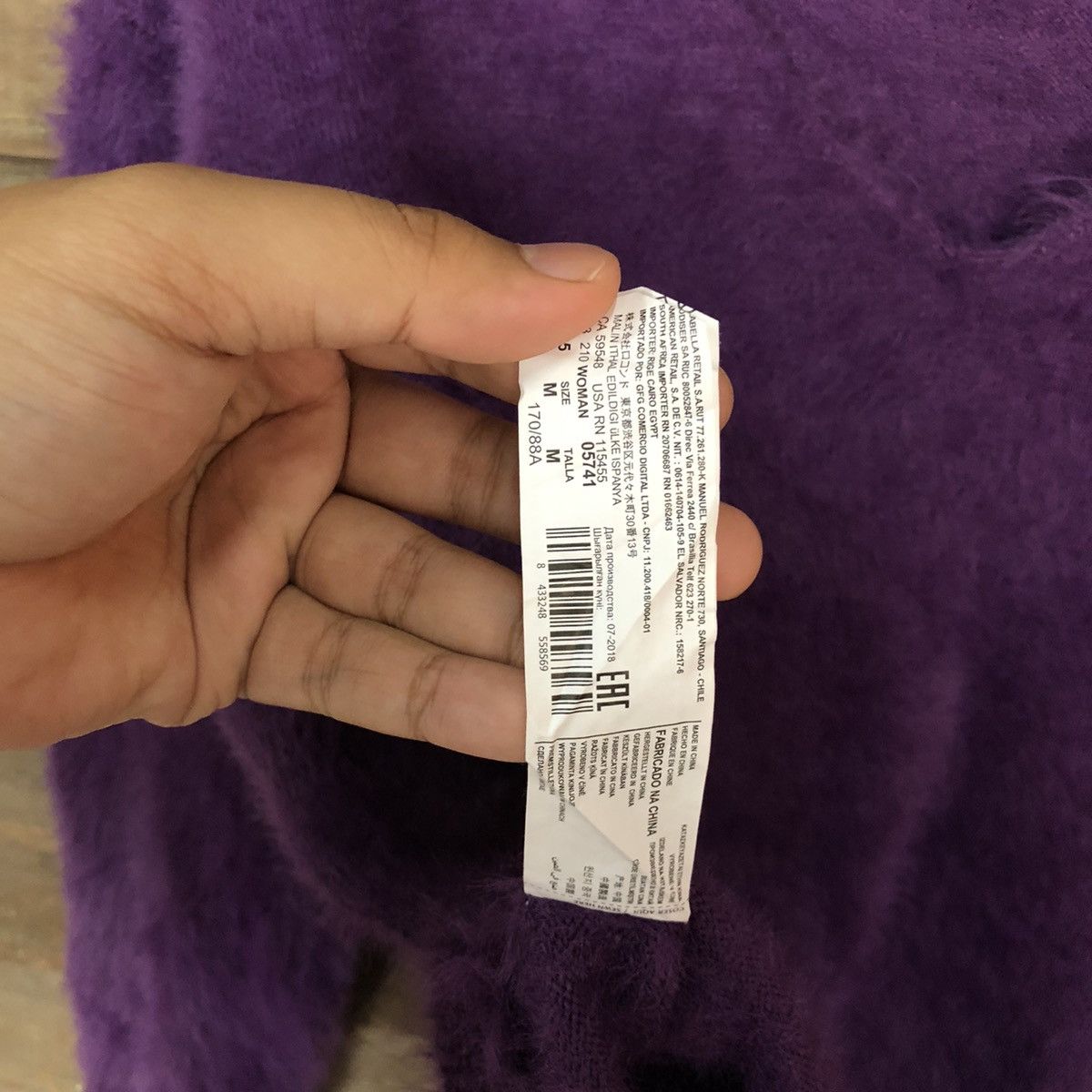 Homespun Knitwear × Japanese Brand × Vintage Mango Purple Shag Shaggy Fur Mohair Knitwear #6989 Size S / US 4 / IT 40 - 8 Thumbnail