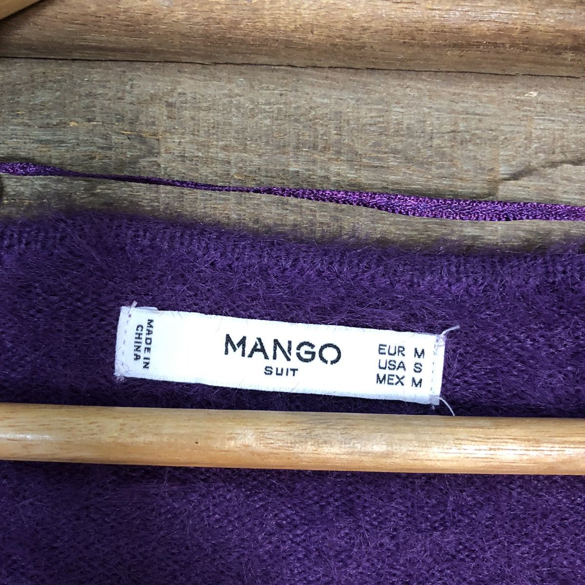 Homespun Knitwear × Japanese Brand × Vintage Mango Purple Shag Shaggy Fur Mohair Knitwear #6989 Size S / US 4 / IT 40 - 7 Thumbnail
