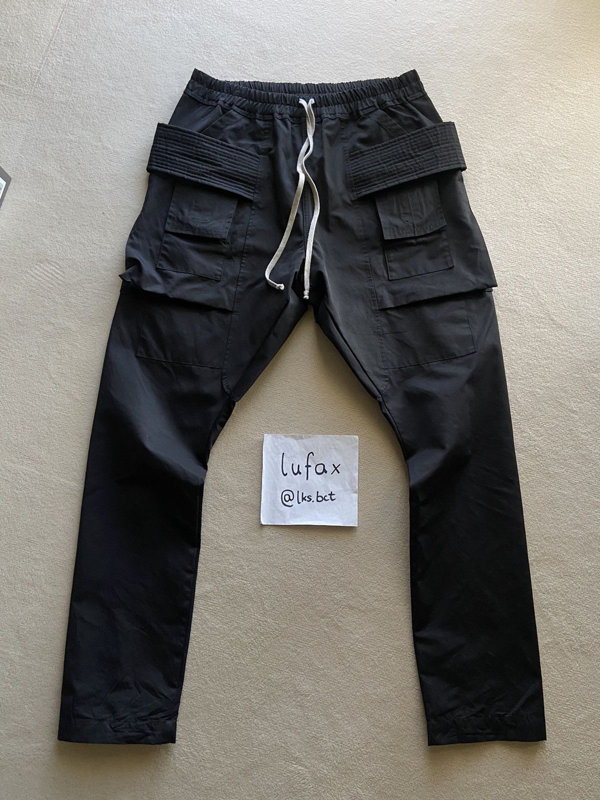 Image of Rick Owens x Rick Owens Drkshdw Discontinued Nylon Mu Creatch Cargo Cotton Fw18 Sisyphus in Black (