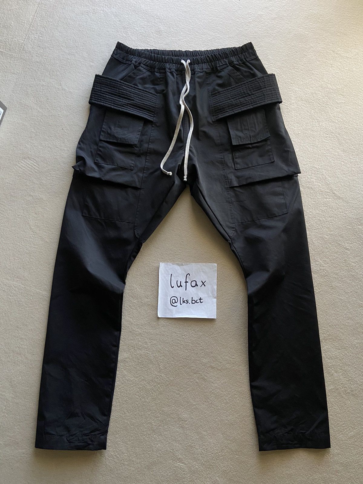 Pre-owned Rick Owens X Rick Owens Drkshdw Discontinued Nylon Mu Creatch Cargo Cotton Fw18 Sisyphus In Black