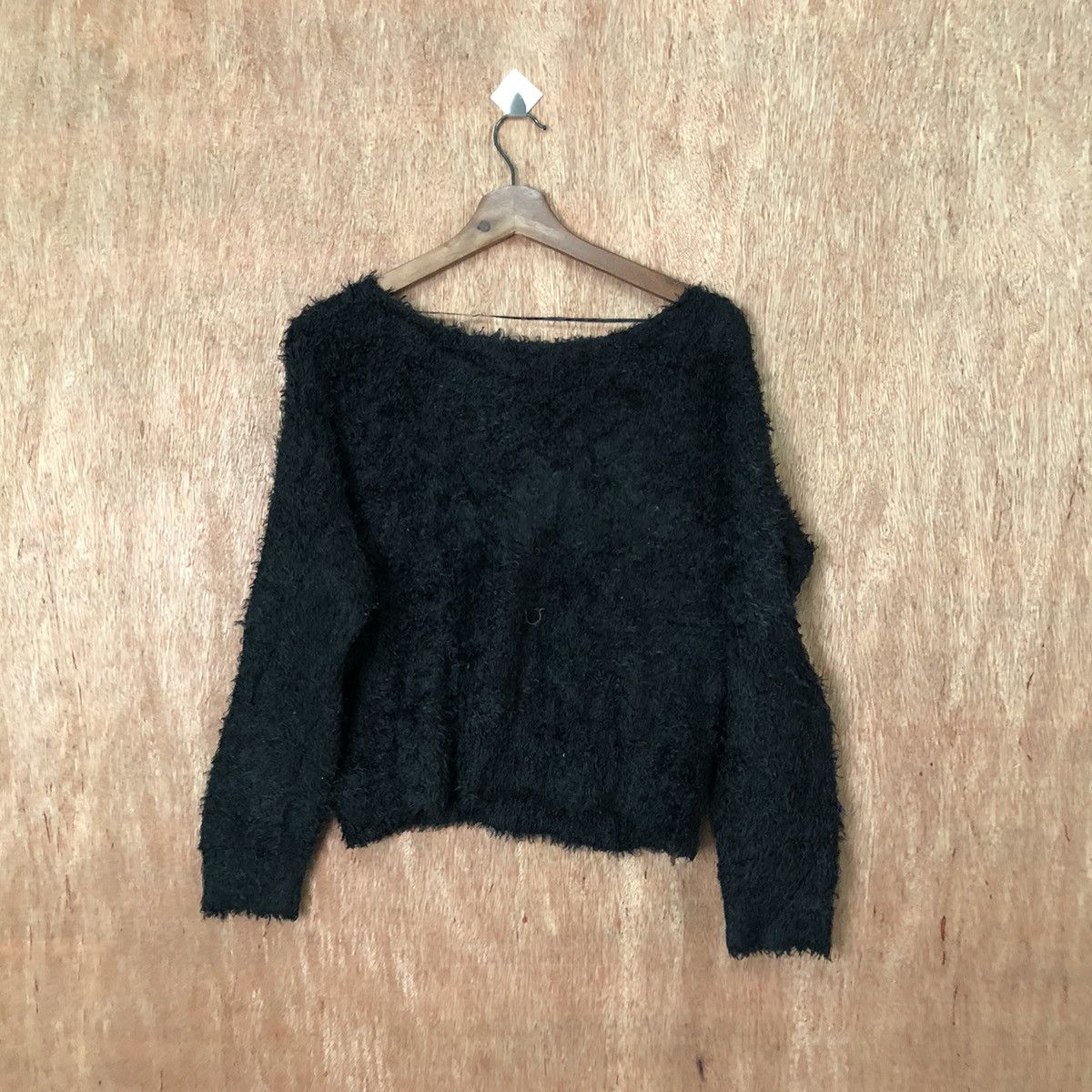 Japanese Brand DL GU Black Shag Shaggy Fur Mohair Knitwear #6408 Size US S / EU 44-46 / 1 - 6 Thumbnail
