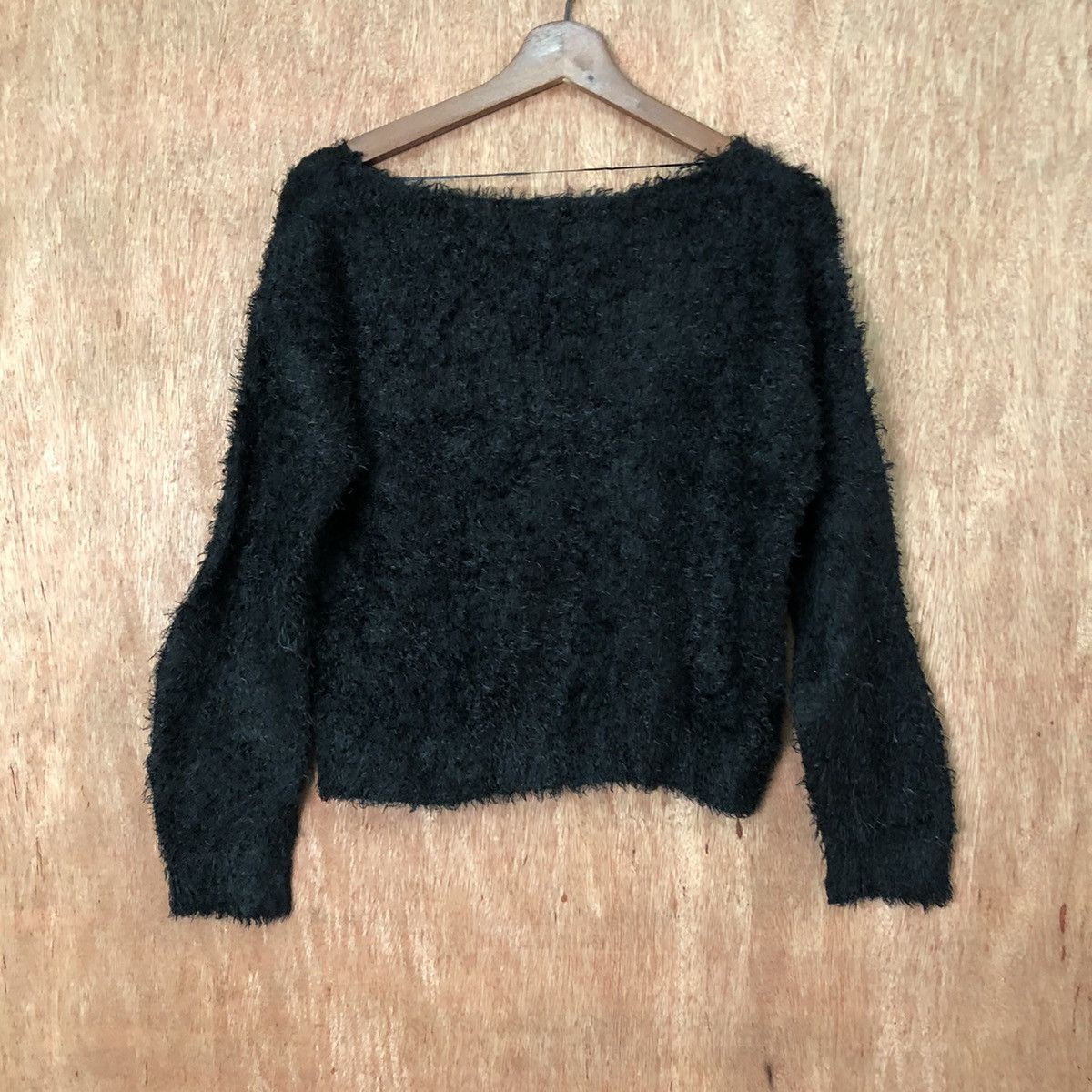 Japanese Brand DL GU Black Shag Shaggy Fur Mohair Knitwear #6408 Size US S / EU 44-46 / 1 - 3 Thumbnail