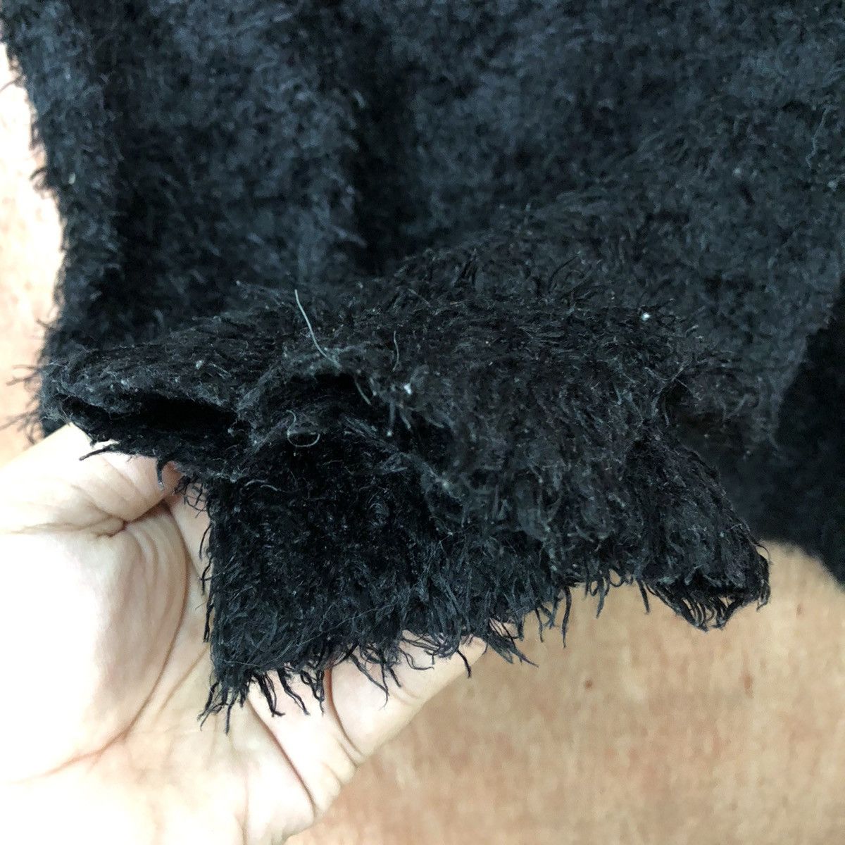 Japanese Brand DL GU Black Shag Shaggy Fur Mohair Knitwear #6408 Size US S / EU 44-46 / 1 - 4 Thumbnail