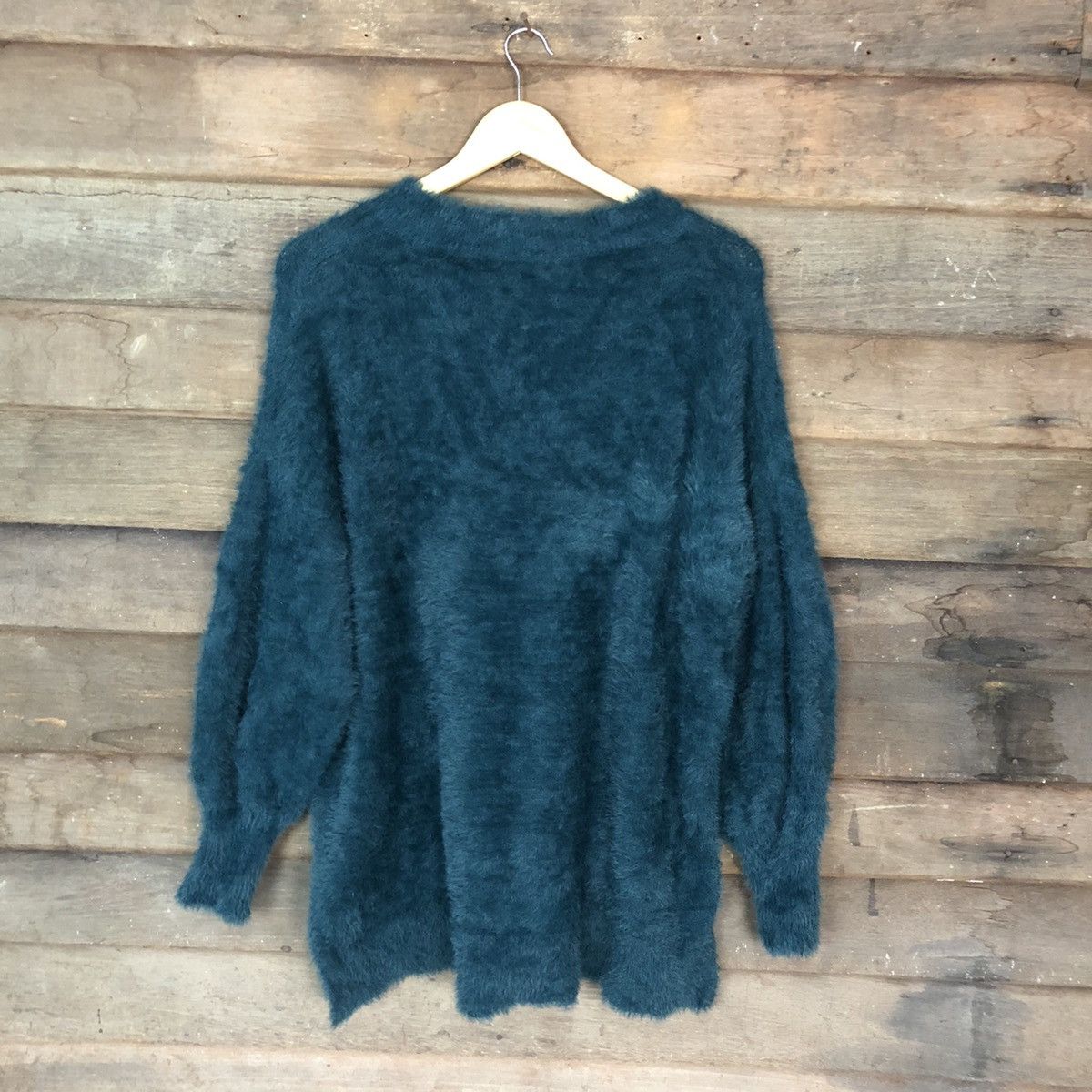 Homespun Knitwear × Japanese Brand × Vintage Earth Music Economy Shag Shaggy Fur Mohair Knitwear #7030 Size L / US 10 / IT 46 - 9 Thumbnail