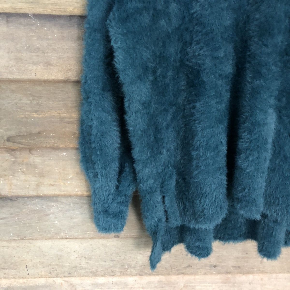 Homespun Knitwear × Japanese Brand × Vintage Earth Music Economy Shag Shaggy Fur Mohair Knitwear #7030 Size L / US 10 / IT 46 - 4 Thumbnail