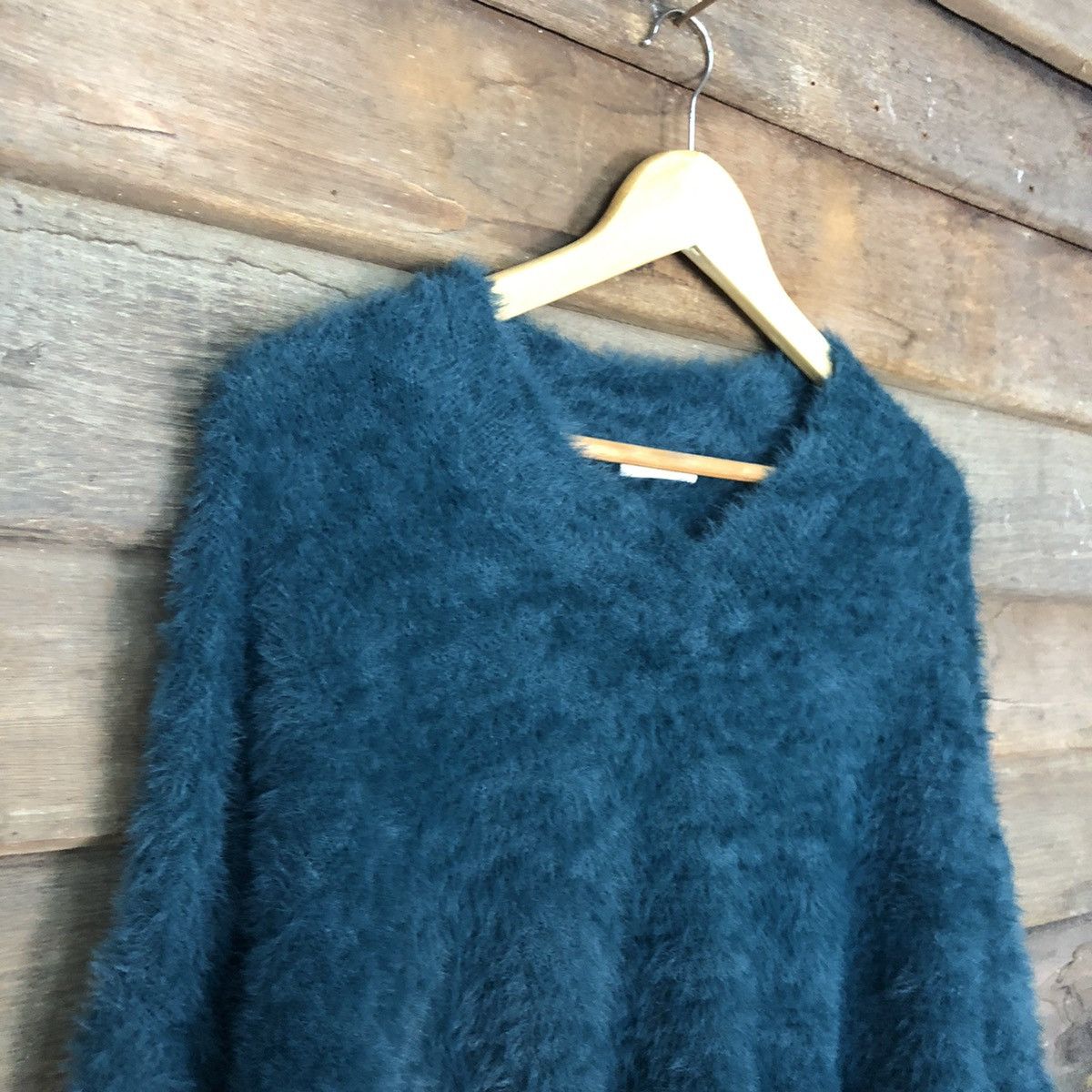 Homespun Knitwear × Japanese Brand × Vintage Earth Music Economy Shag Shaggy Fur Mohair Knitwear #7030 Size L / US 10 / IT 46 - 6 Thumbnail