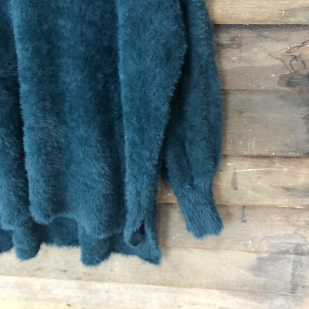 Homespun Knitwear × Japanese Brand × Vintage Earth Music Economy Shag Shaggy Fur Mohair Knitwear #7030 Size L / US 10 / IT 46 - 5 Thumbnail