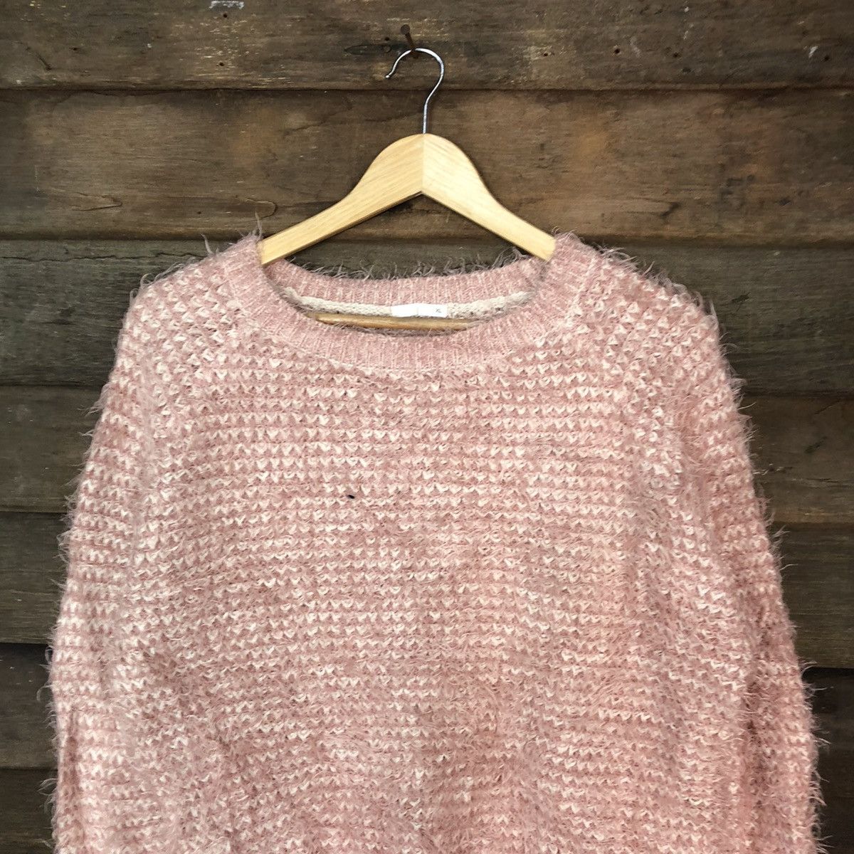 Homespun Knitwear GU Pink Shag Shaggy Fur Mohair Knitwear #6959 Size L / US 10 / IT 46 - 2 Thumbnail