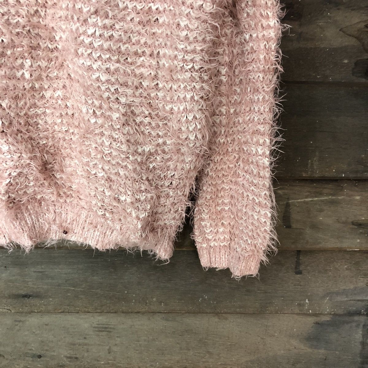 Homespun Knitwear GU Pink Shag Shaggy Fur Mohair Knitwear #6959 Size L / US 10 / IT 46 - 5 Thumbnail