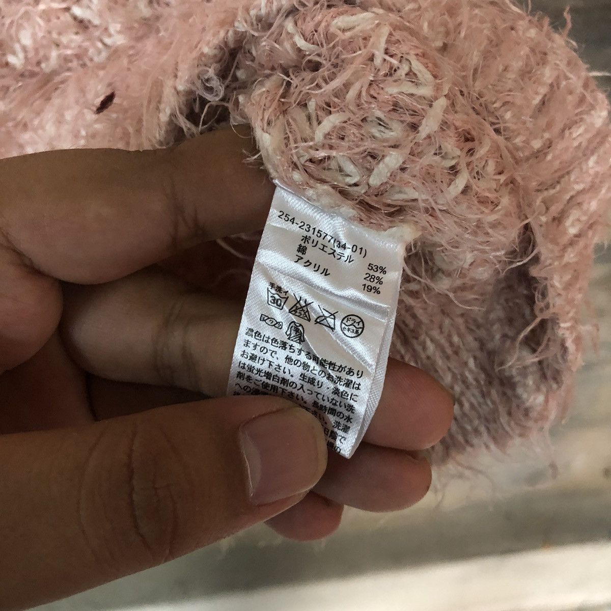 Homespun Knitwear GU Pink Shag Shaggy Fur Mohair Knitwear #6959 Size L / US 10 / IT 46 - 7 Thumbnail