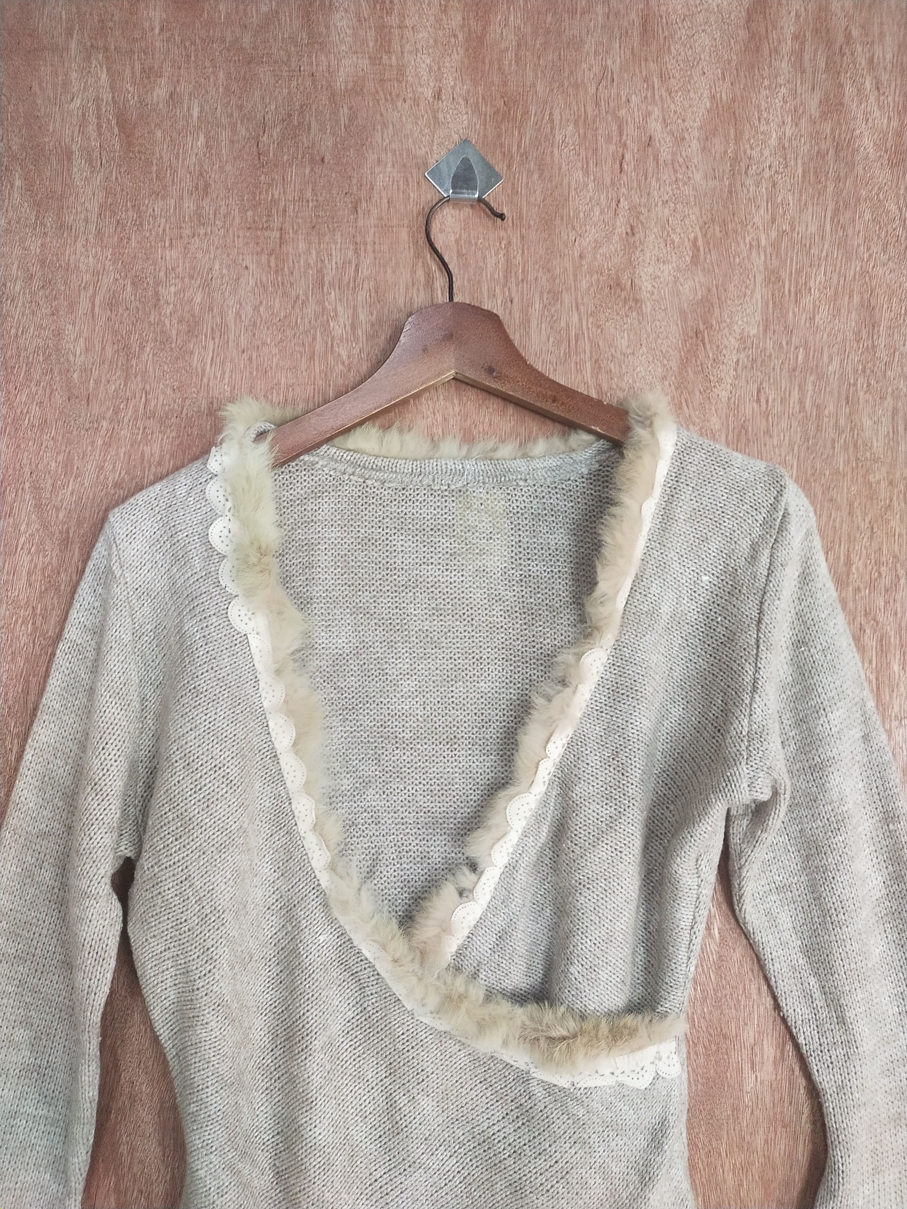 Homespun Knitwear × Japanese Brand Every Time gray cardigan mohair fur knitwear #S006 Size S / US 4 / IT 40 - 2 Thumbnail
