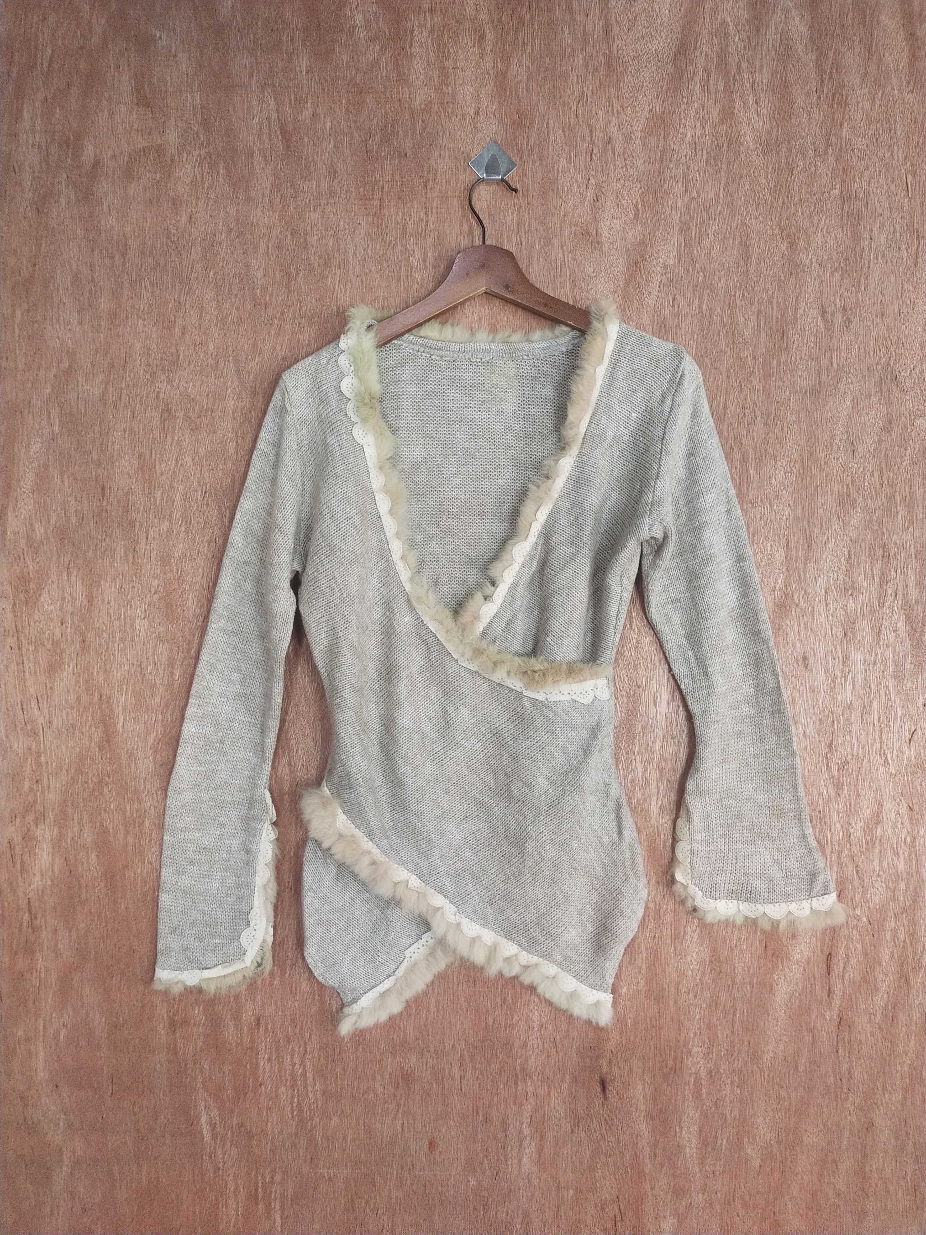 Homespun Knitwear × Japanese Brand Every Time gray cardigan mohair fur knitwear #S006 Size S / US 4 / IT 40 - 1 Thumbnail
