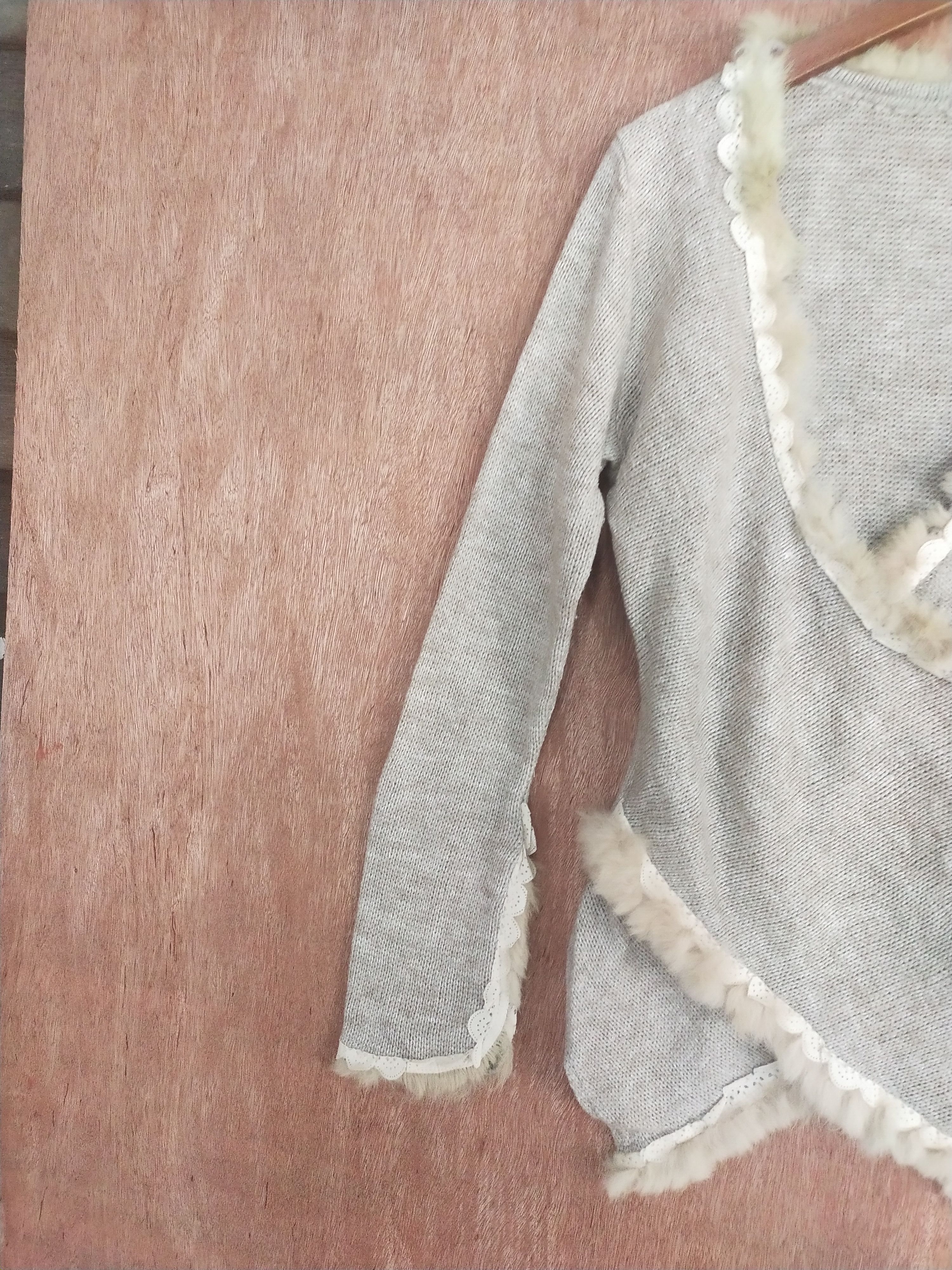 Homespun Knitwear × Japanese Brand Every Time gray cardigan mohair fur knitwear #S006 Size S / US 4 / IT 40 - 4 Thumbnail