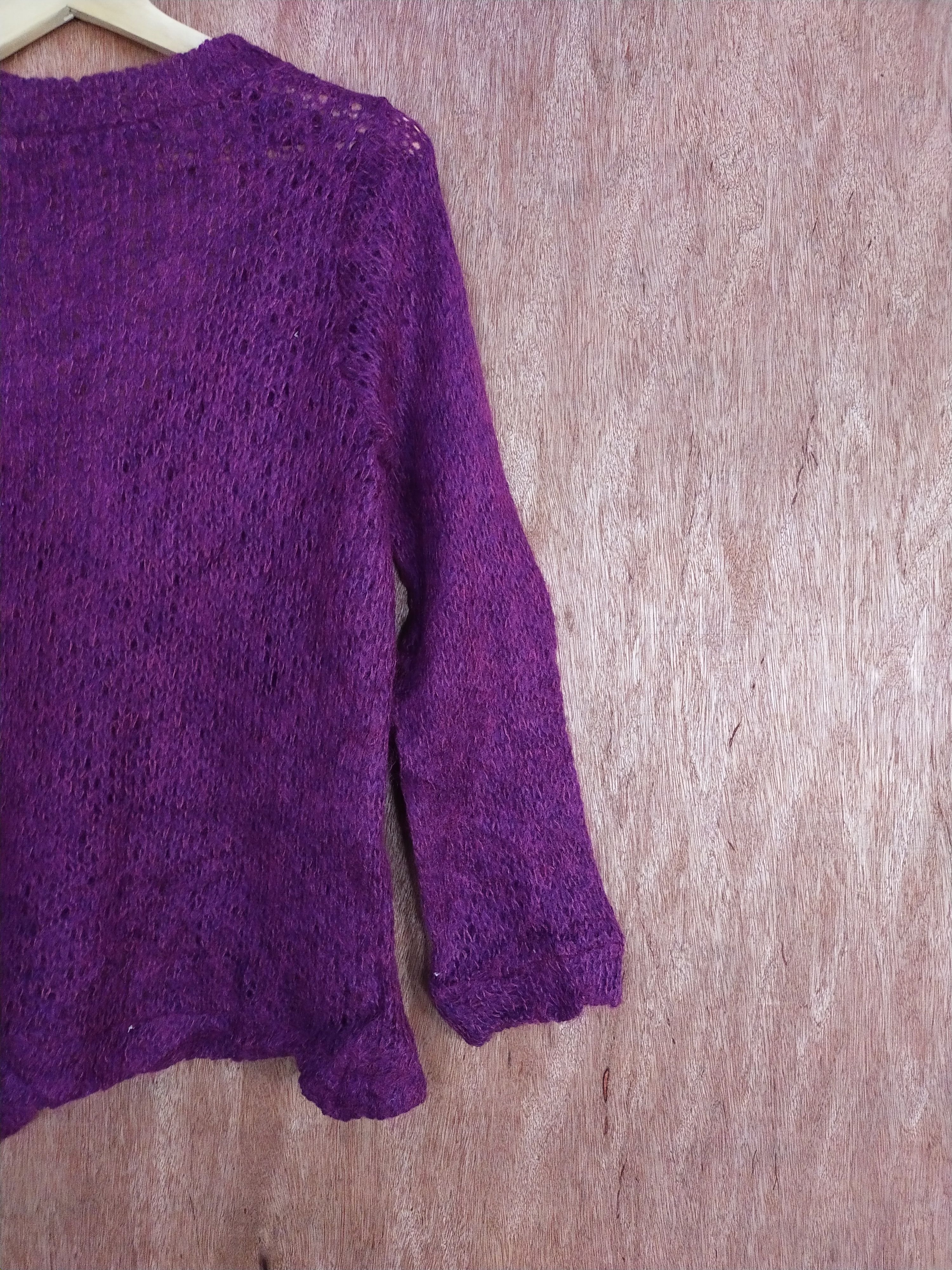 Homespun Knitwear × Japanese Brand Alail Laila Ilail cardigan mohair shaggy knitwear #S150 Size US M / EU 48-50 / 2 - 9 Thumbnail