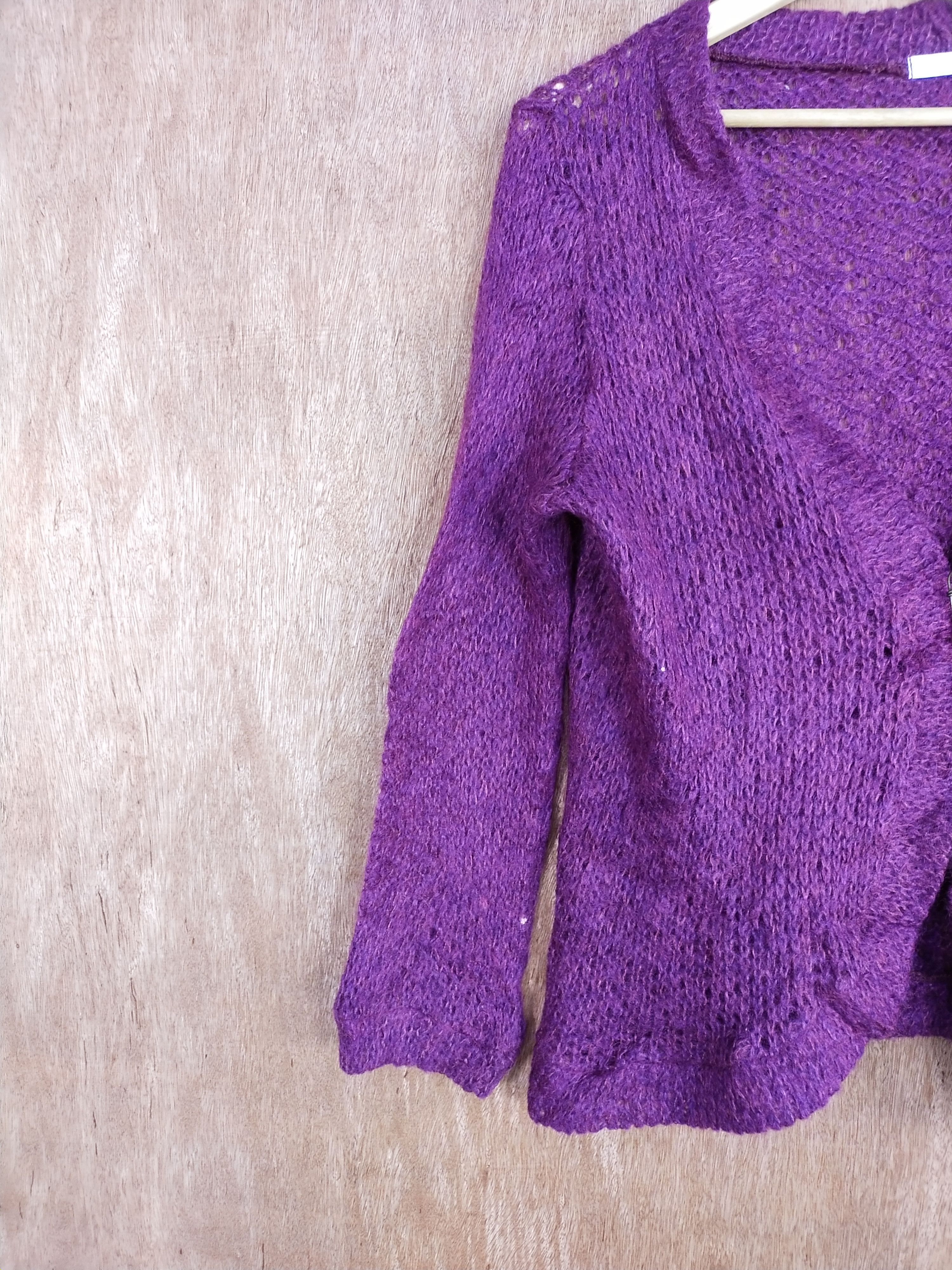 Homespun Knitwear × Japanese Brand Alail Laila Ilail cardigan mohair shaggy knitwear #S150 Size US M / EU 48-50 / 2 - 5 Thumbnail