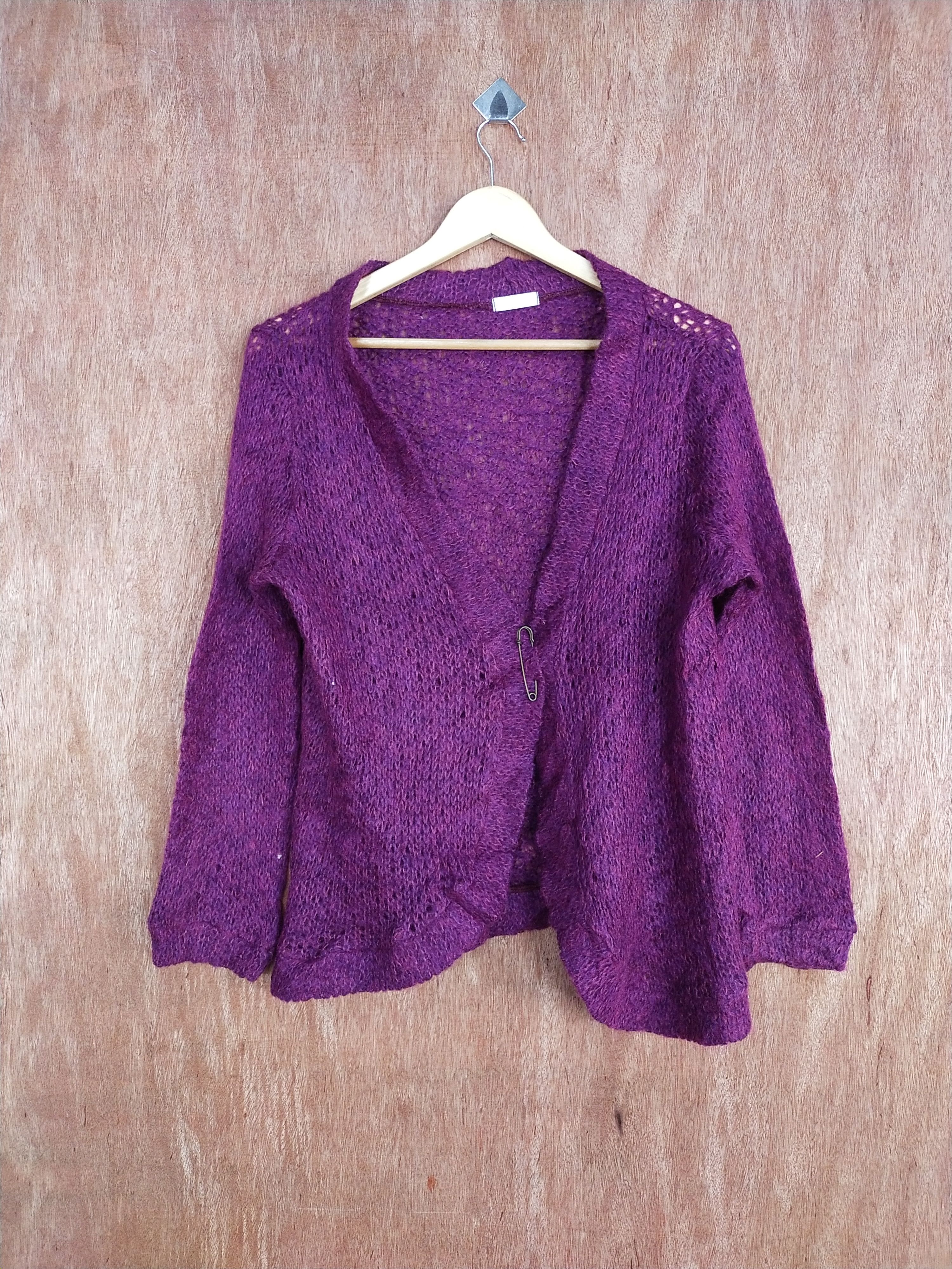 Homespun Knitwear × Japanese Brand Alail Laila Ilail cardigan mohair shaggy knitwear #S150 Size US M / EU 48-50 / 2 - 1 Thumbnail