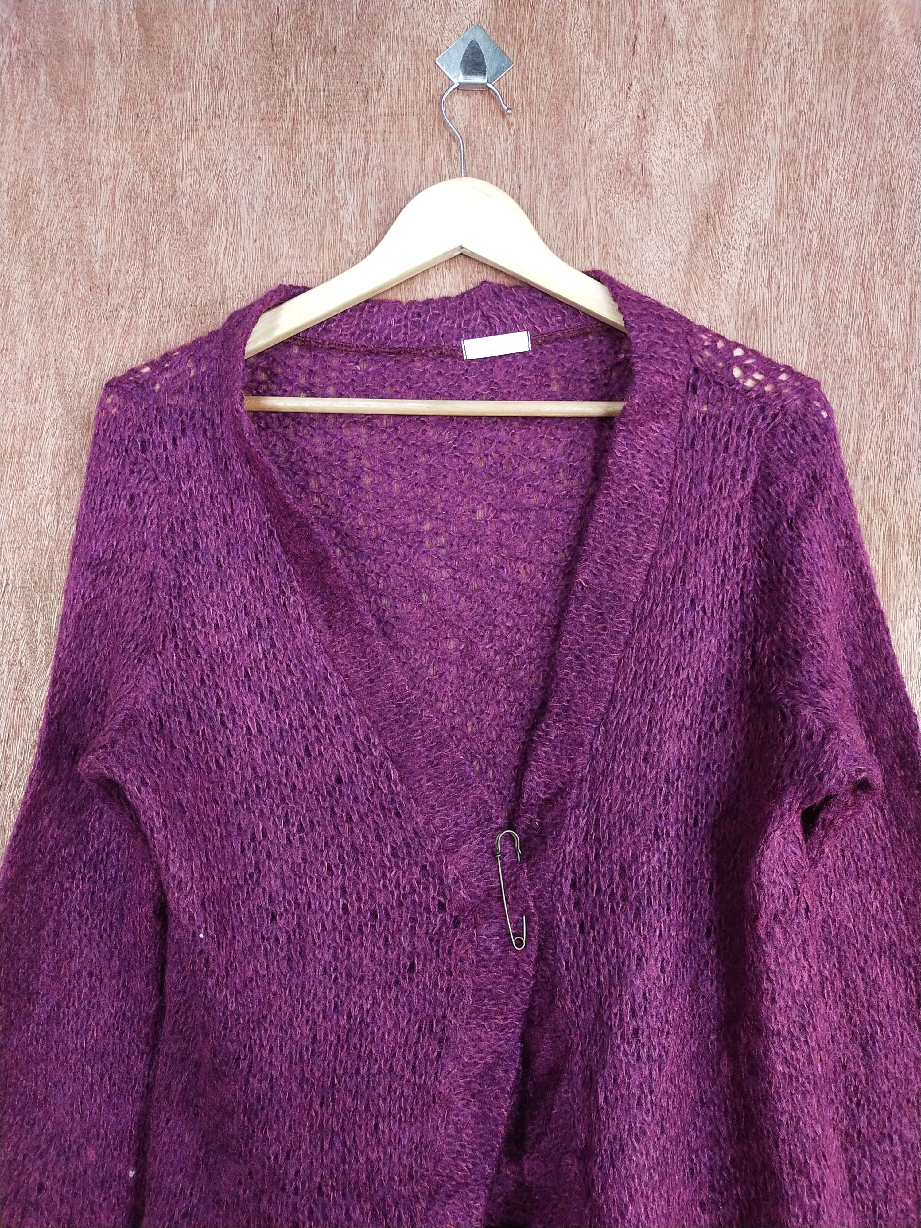 Homespun Knitwear × Japanese Brand Alail Laila Ilail cardigan mohair shaggy knitwear #S150 Size US M / EU 48-50 / 2 - 2 Thumbnail