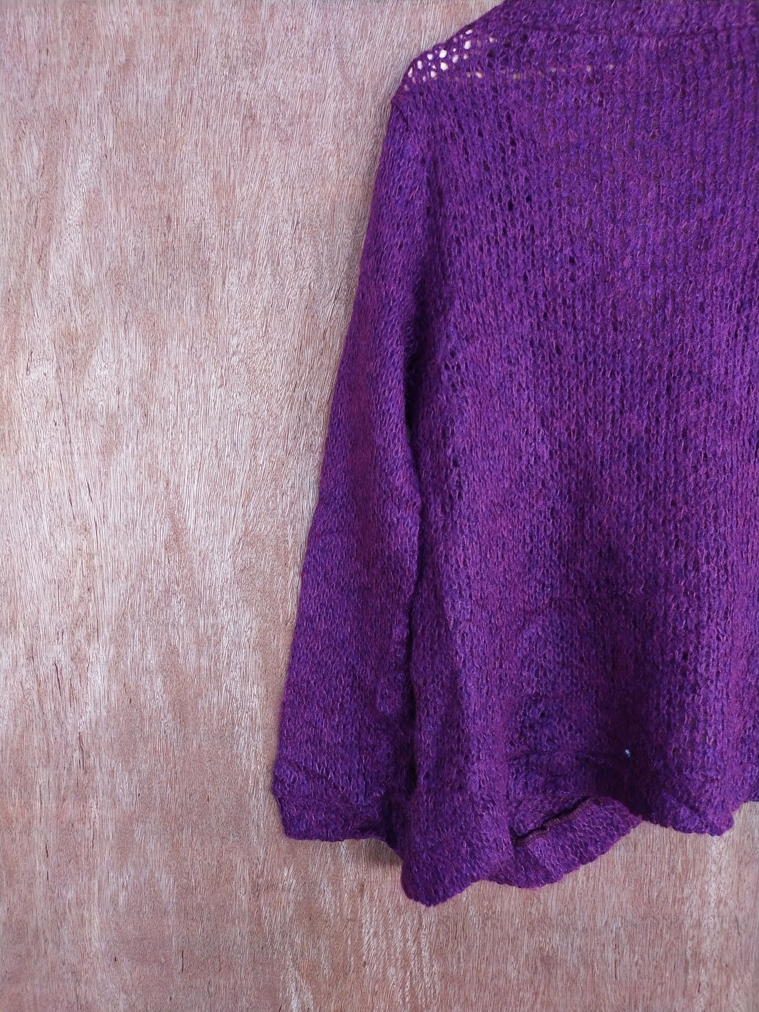 Homespun Knitwear × Japanese Brand Alail Laila Ilail cardigan mohair shaggy knitwear #S150 Size US M / EU 48-50 / 2 - 10 Thumbnail