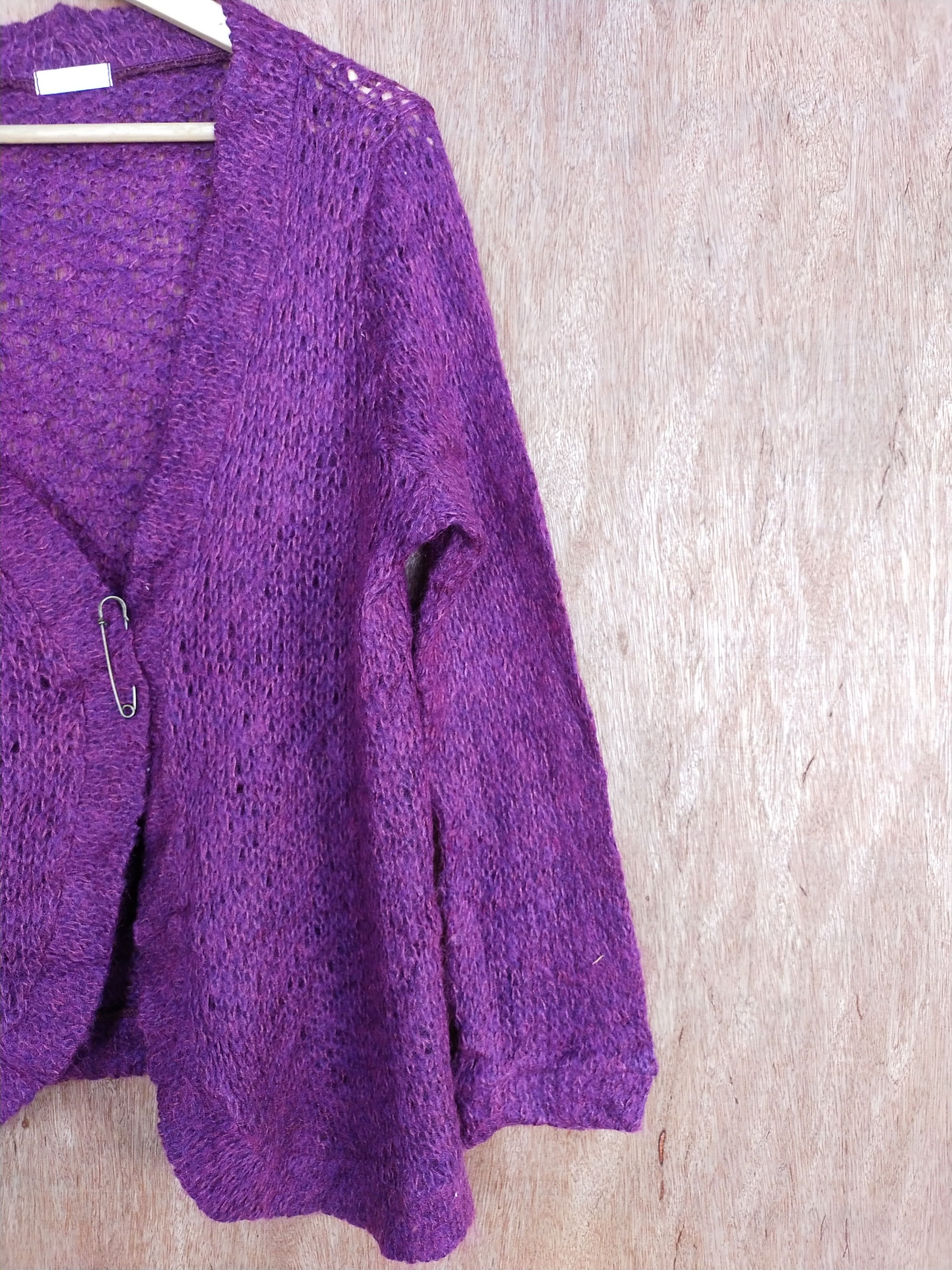 Homespun Knitwear × Japanese Brand Alail Laila Ilail cardigan mohair shaggy knitwear #S150 Size US M / EU 48-50 / 2 - 4 Thumbnail