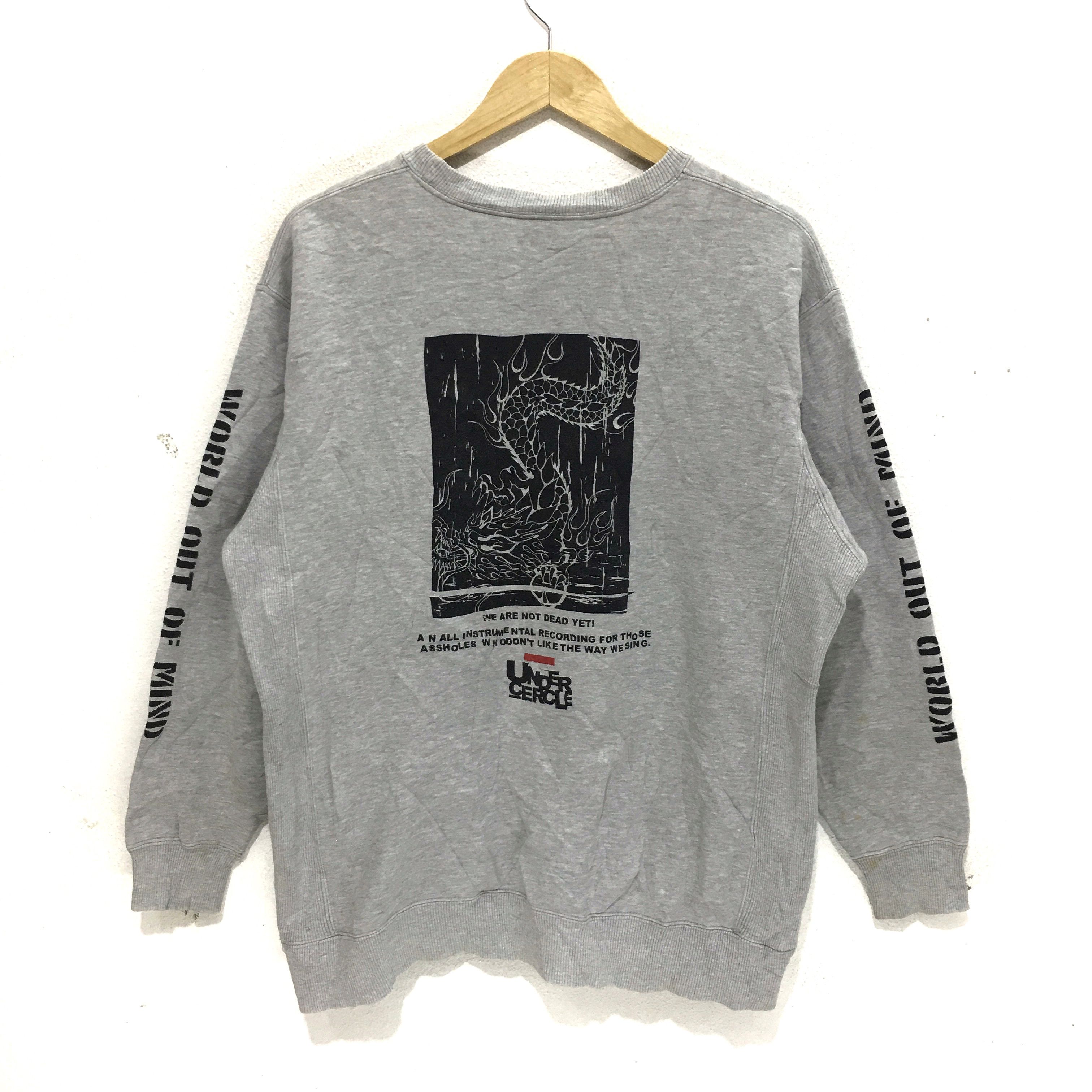 Vintage Vtg Dig Deep UNDER CERCLE Sweatshirt Gray Dragon Sweater Size US L / EU 52-54 / 3 - 1 Thumbnail