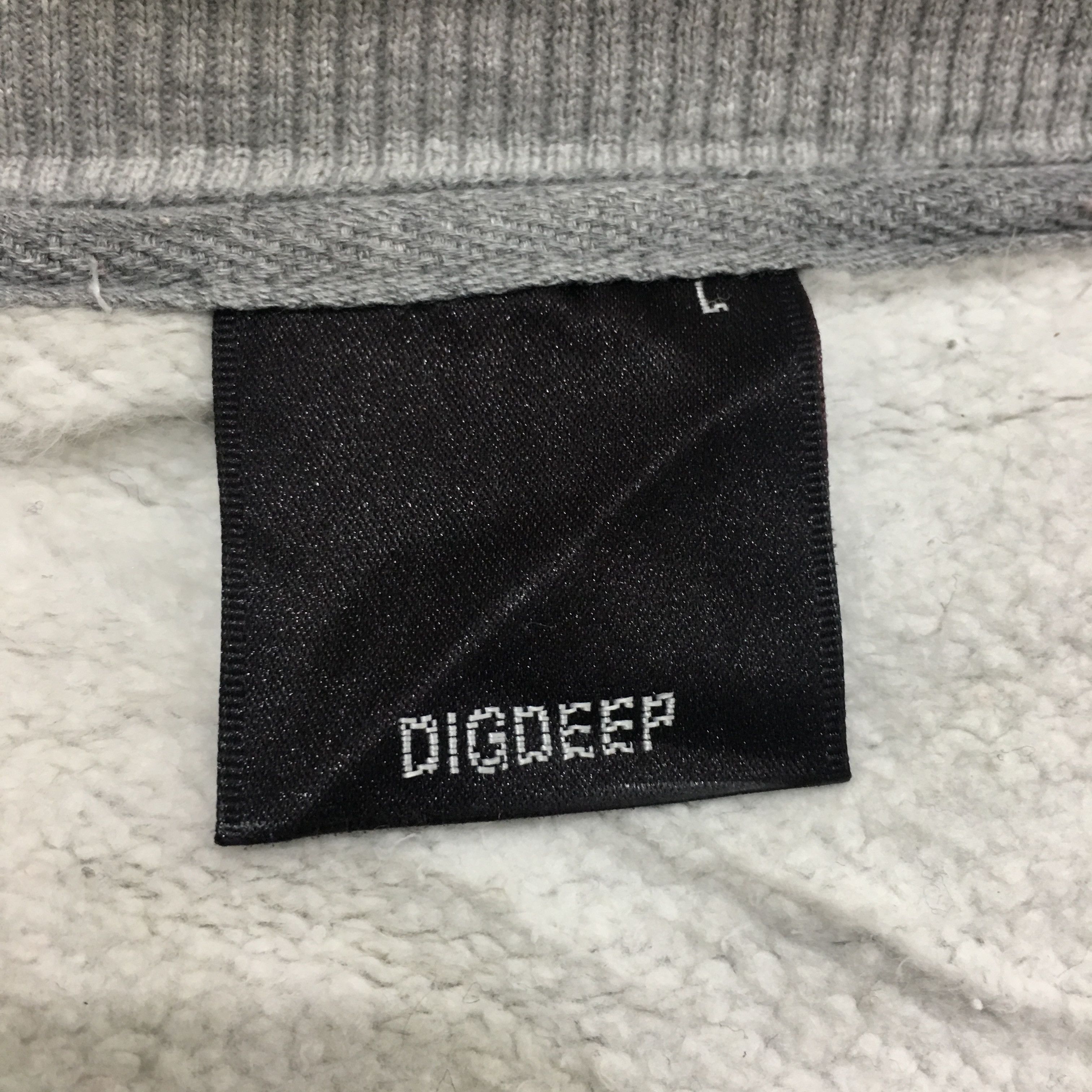 Vintage Vtg Dig Deep UNDER CERCLE Sweatshirt Gray Dragon Sweater Size US L / EU 52-54 / 3 - 12 Thumbnail