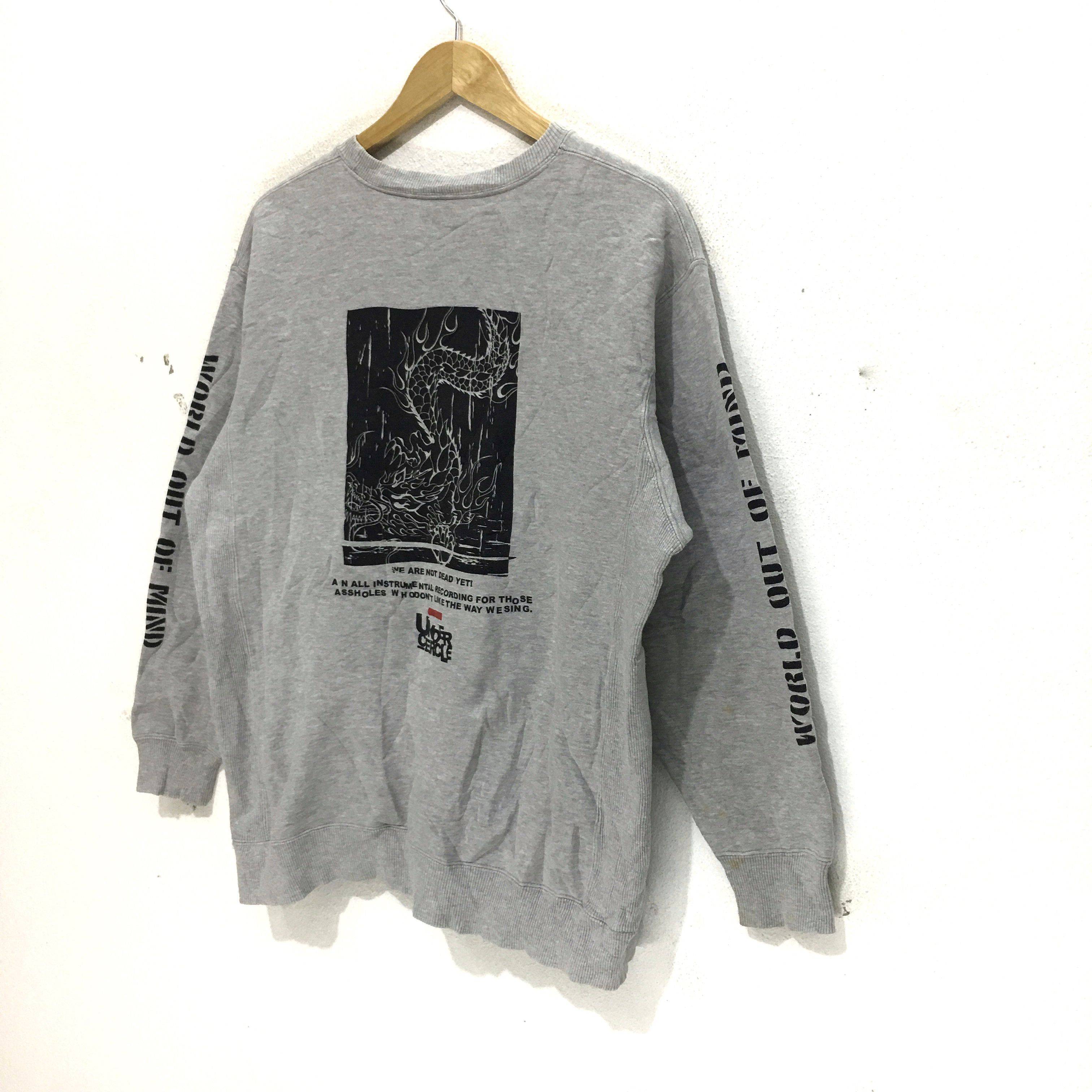 Vintage Vtg Dig Deep UNDER CERCLE Sweatshirt Gray Dragon Sweater Size US L / EU 52-54 / 3 - 9 Thumbnail
