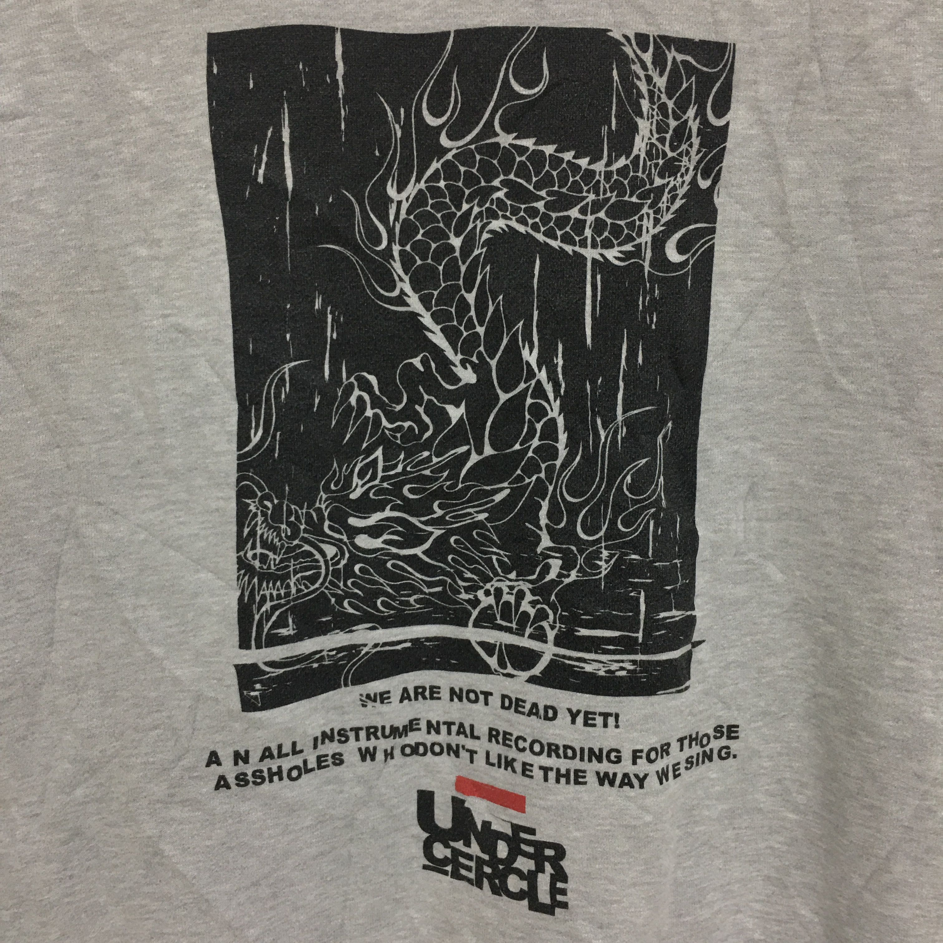 Vintage Vtg Dig Deep UNDER CERCLE Sweatshirt Gray Dragon Sweater Size US L / EU 52-54 / 3 - 10 Thumbnail