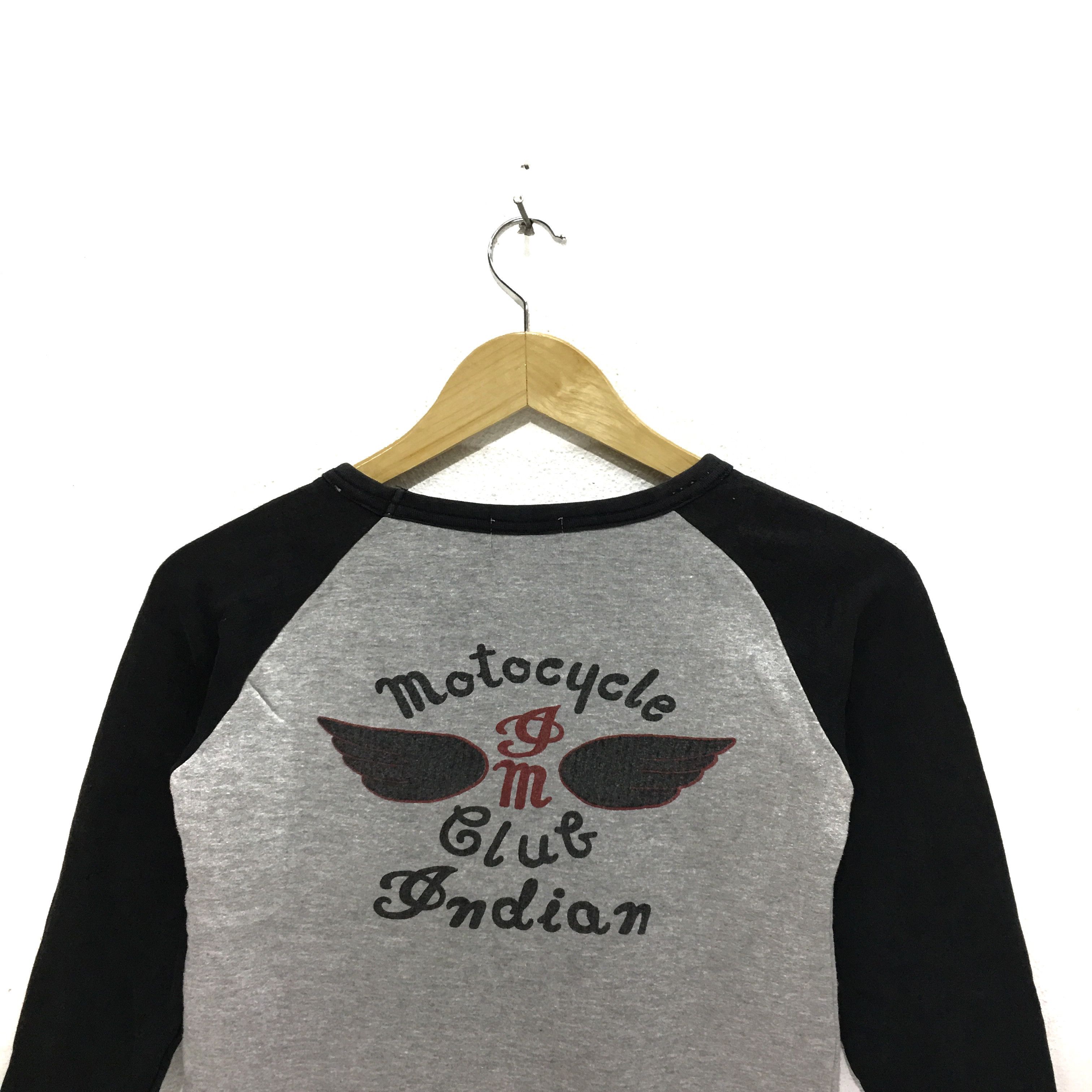 Indian Motorcycle × Vintage Vtg INDIAN MOTORCYCLE VANDERGRIFT Sweatshirt Toyo Sweater Size XS / US 0-2 / IT 36-38 - 7 Thumbnail