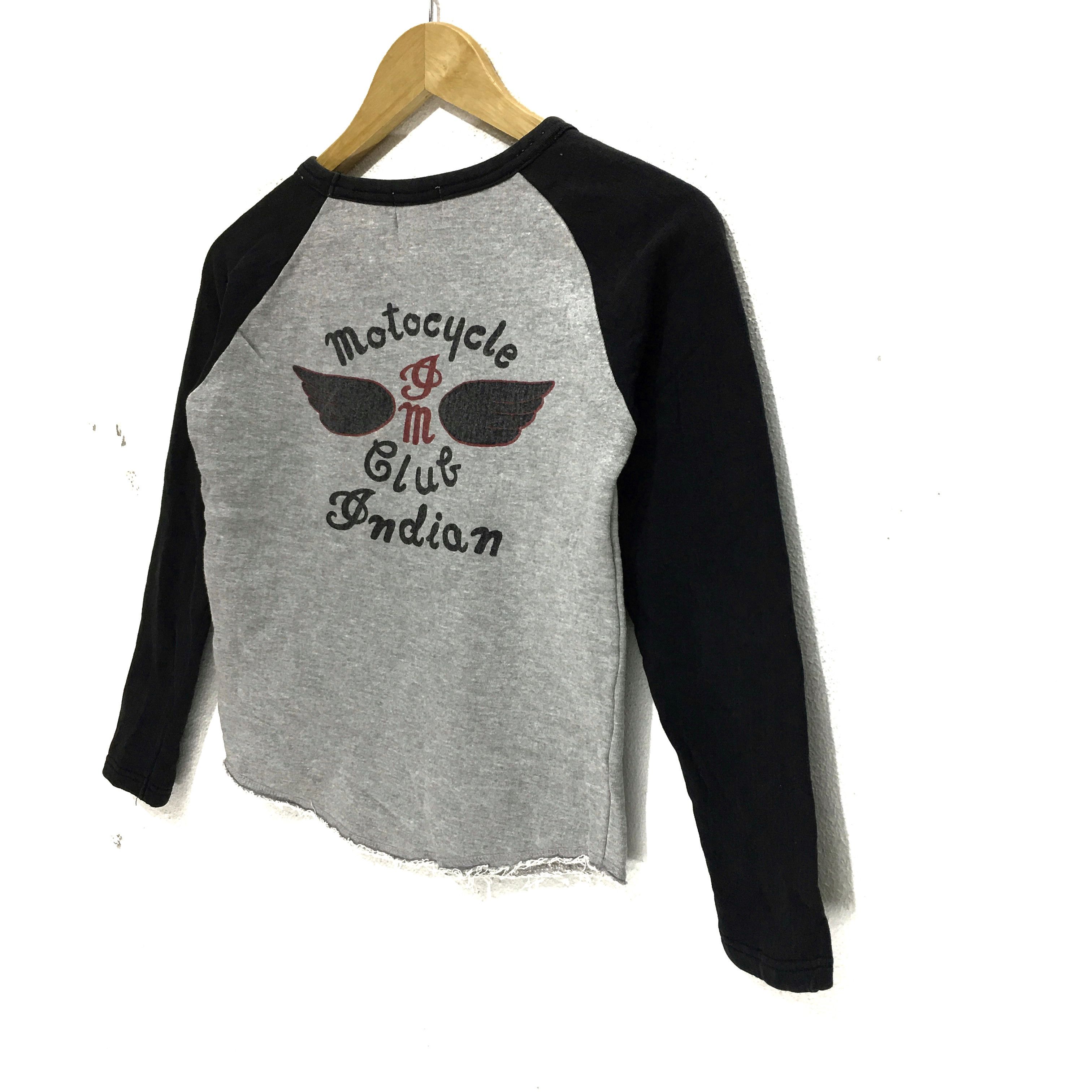 Indian Motorcycle × Vintage Vtg INDIAN MOTORCYCLE VANDERGRIFT Sweatshirt Toyo Sweater Size XS / US 0-2 / IT 36-38 - 9 Thumbnail