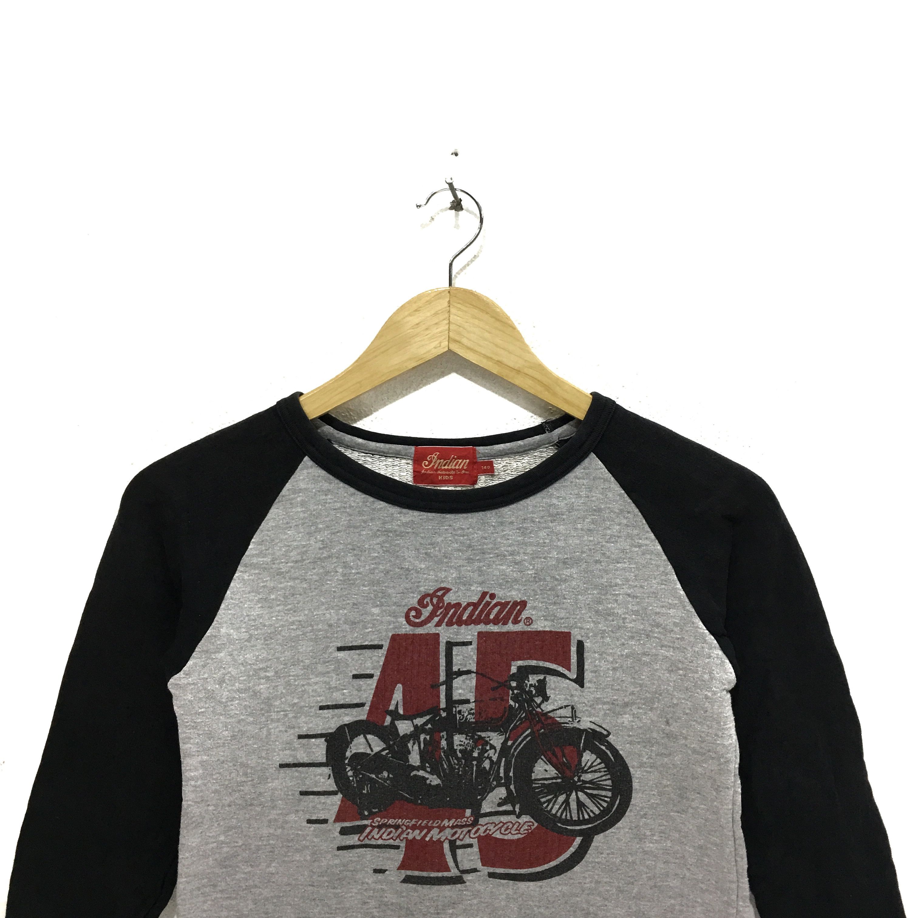 Indian Motorcycle × Vintage Vtg INDIAN MOTORCYCLE VANDERGRIFT Sweatshirt Toyo Sweater Size XS / US 0-2 / IT 36-38 - 2 Thumbnail