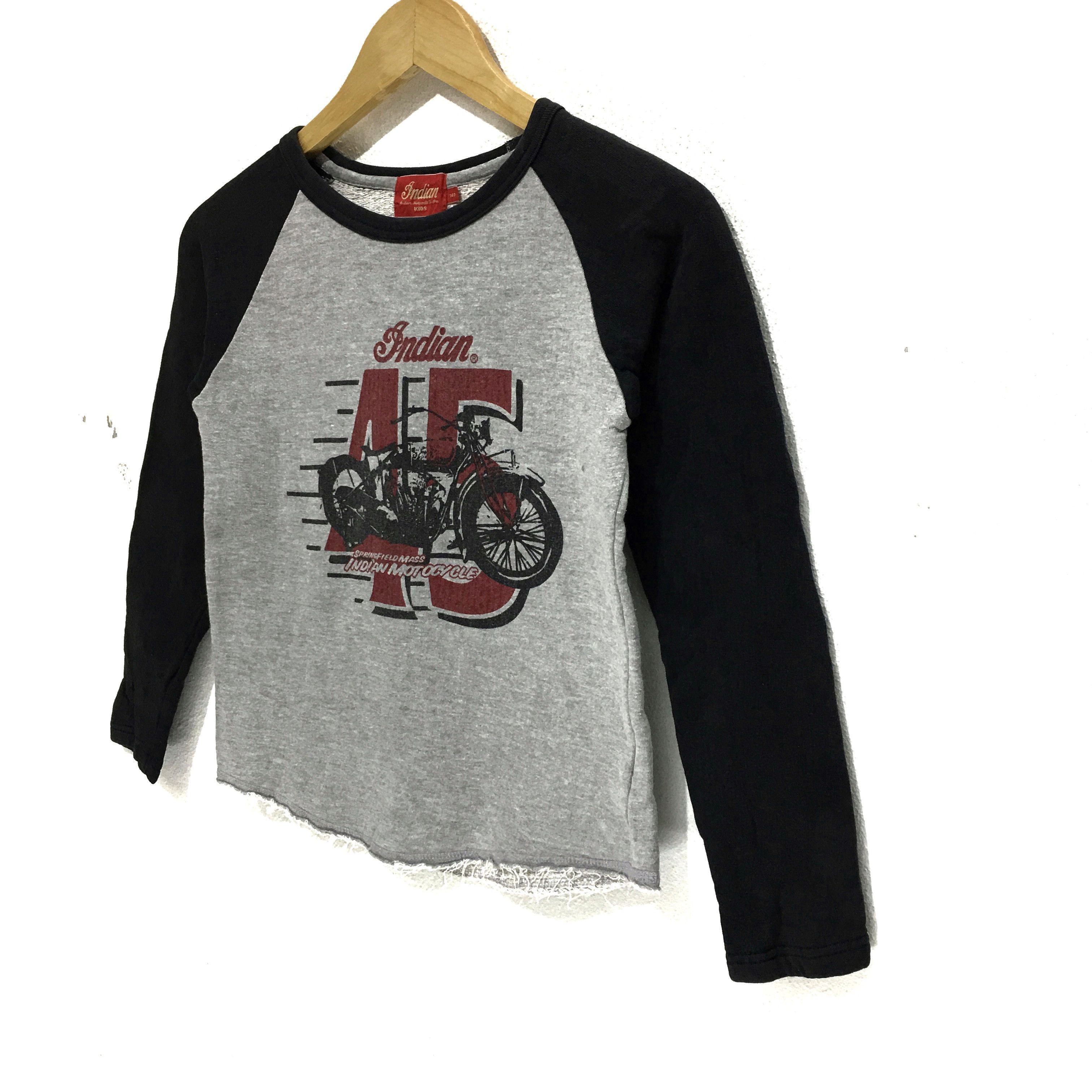 Indian Motorcycle × Vintage Vtg INDIAN MOTORCYCLE VANDERGRIFT Sweatshirt Toyo Sweater Size XS / US 0-2 / IT 36-38 - 4 Thumbnail