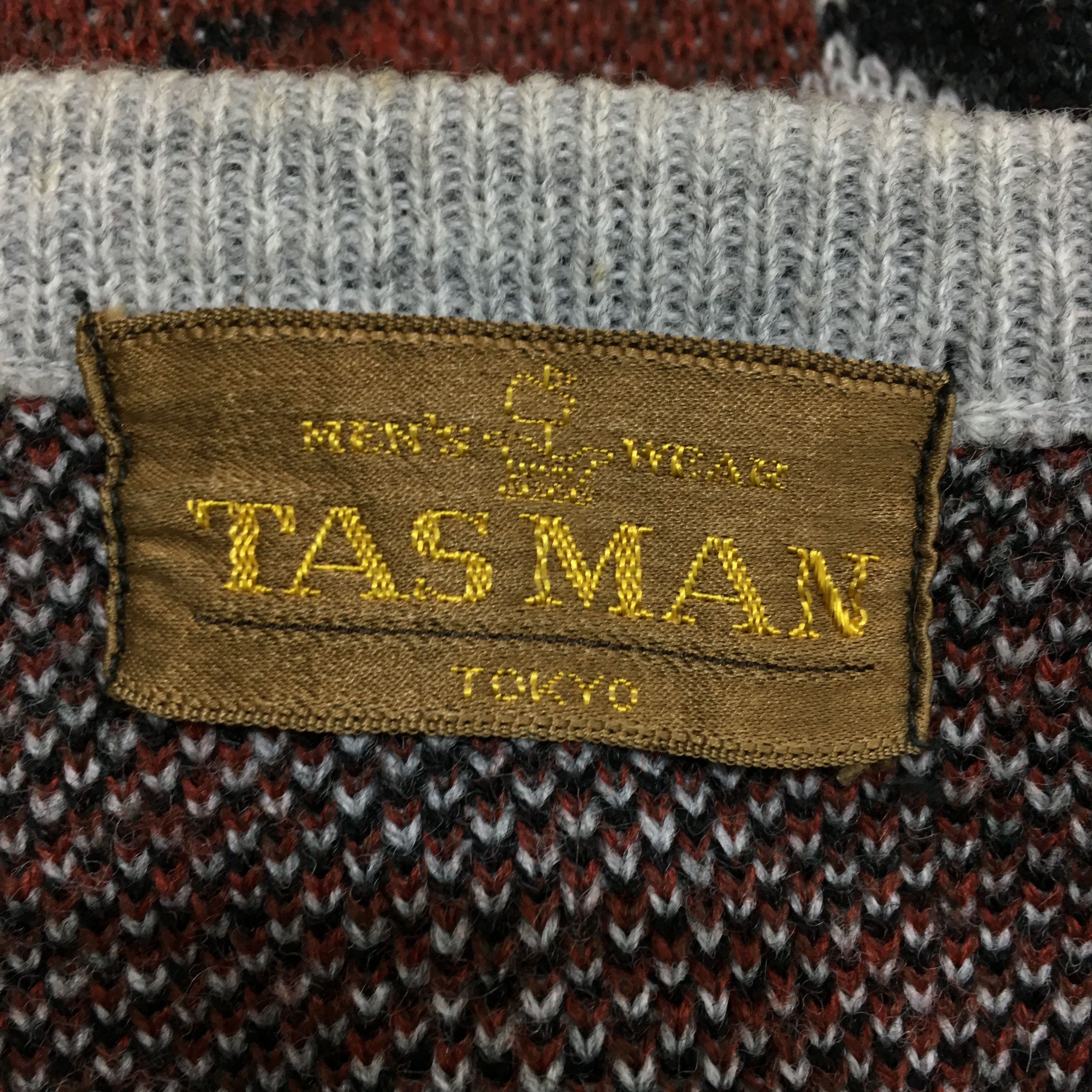 Japanese Brand × Vintage Vtg TASMAN TOKYO Nova Check Plaid Sweatshirt V Neck Sweater Size US M / EU 48-50 / 2 - 7 Thumbnail