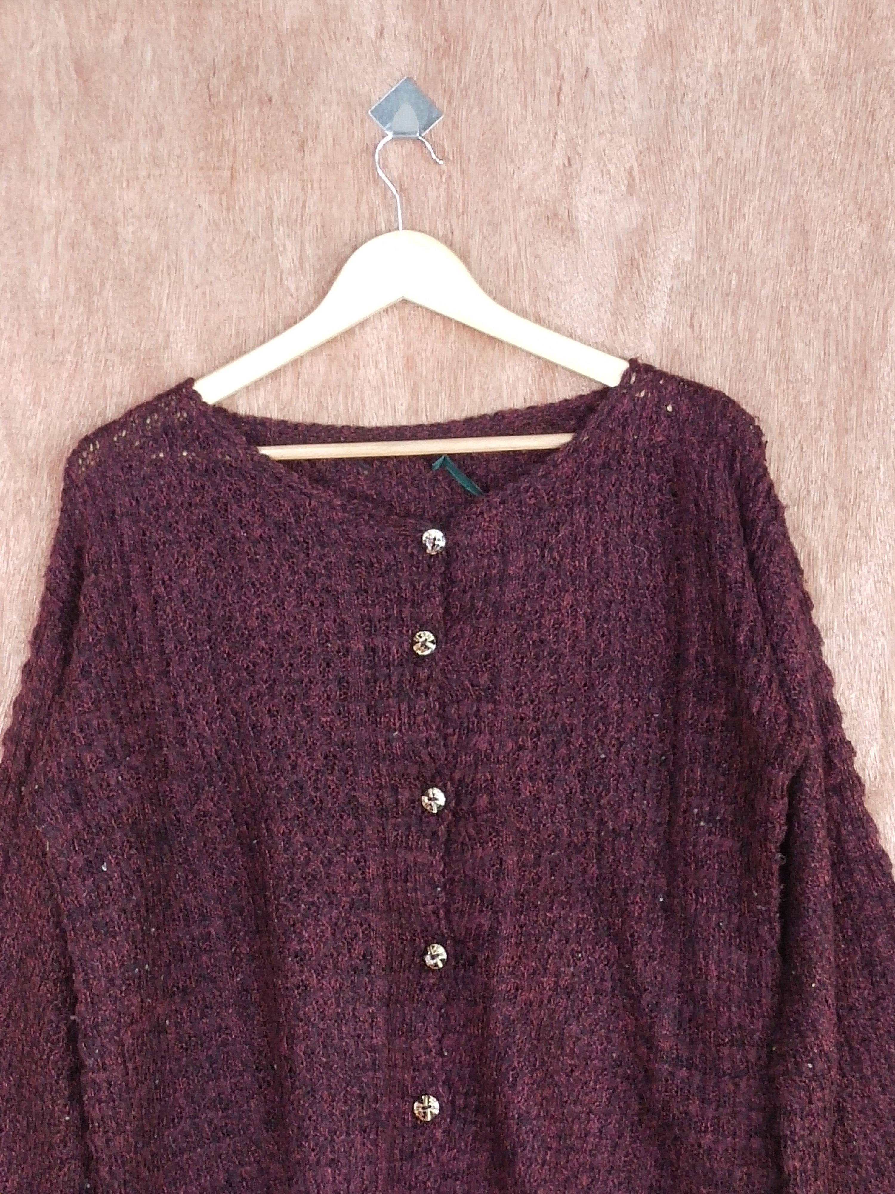 Homespun Knitwear × Japanese Brand Japan Dark purple mohair knitwear #S088 Size M / US 6-8 / IT 42-44 - 2 Thumbnail