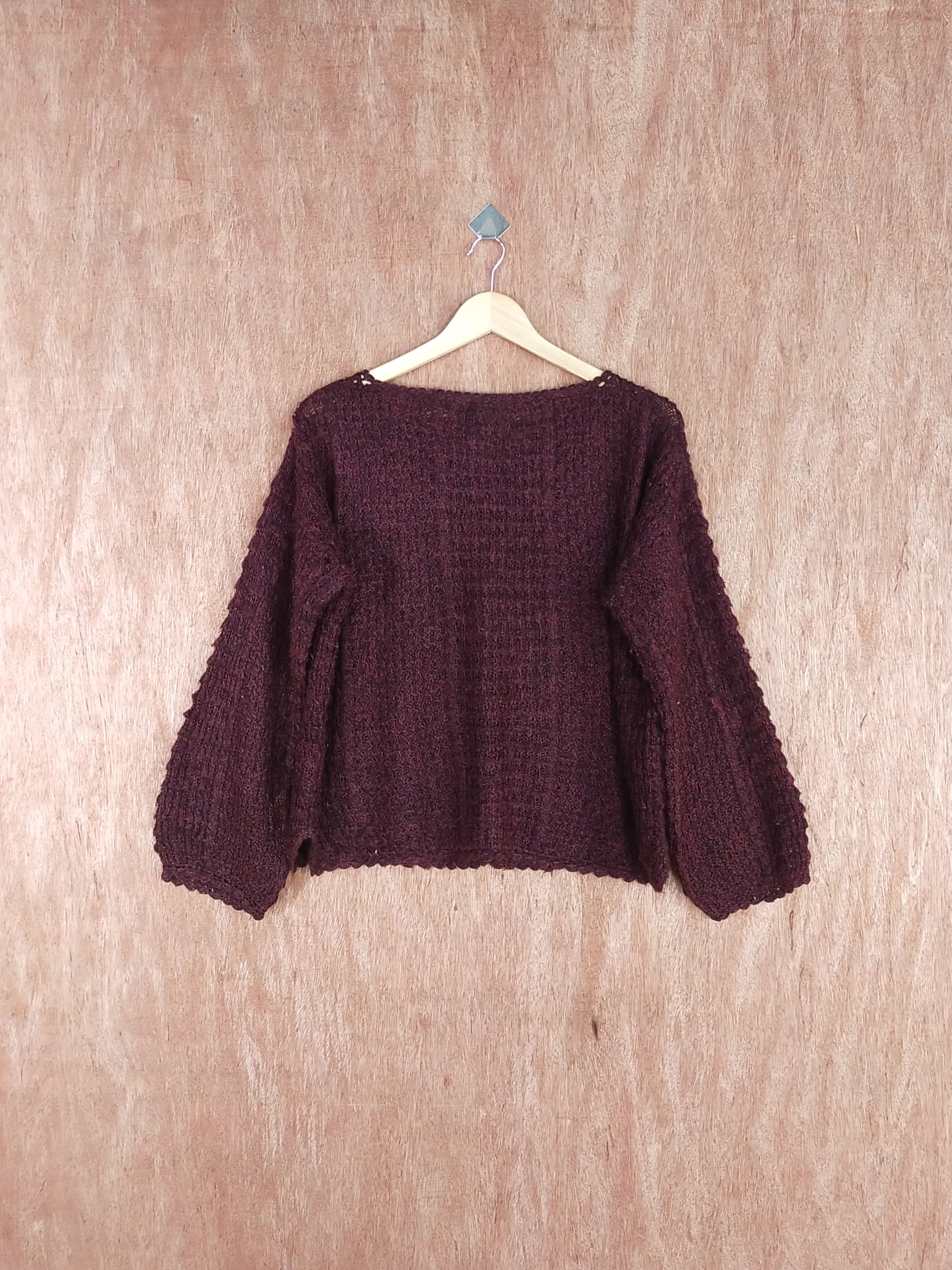 Homespun Knitwear × Japanese Brand Japan Dark purple mohair knitwear #S088 Size M / US 6-8 / IT 42-44 - 7 Thumbnail