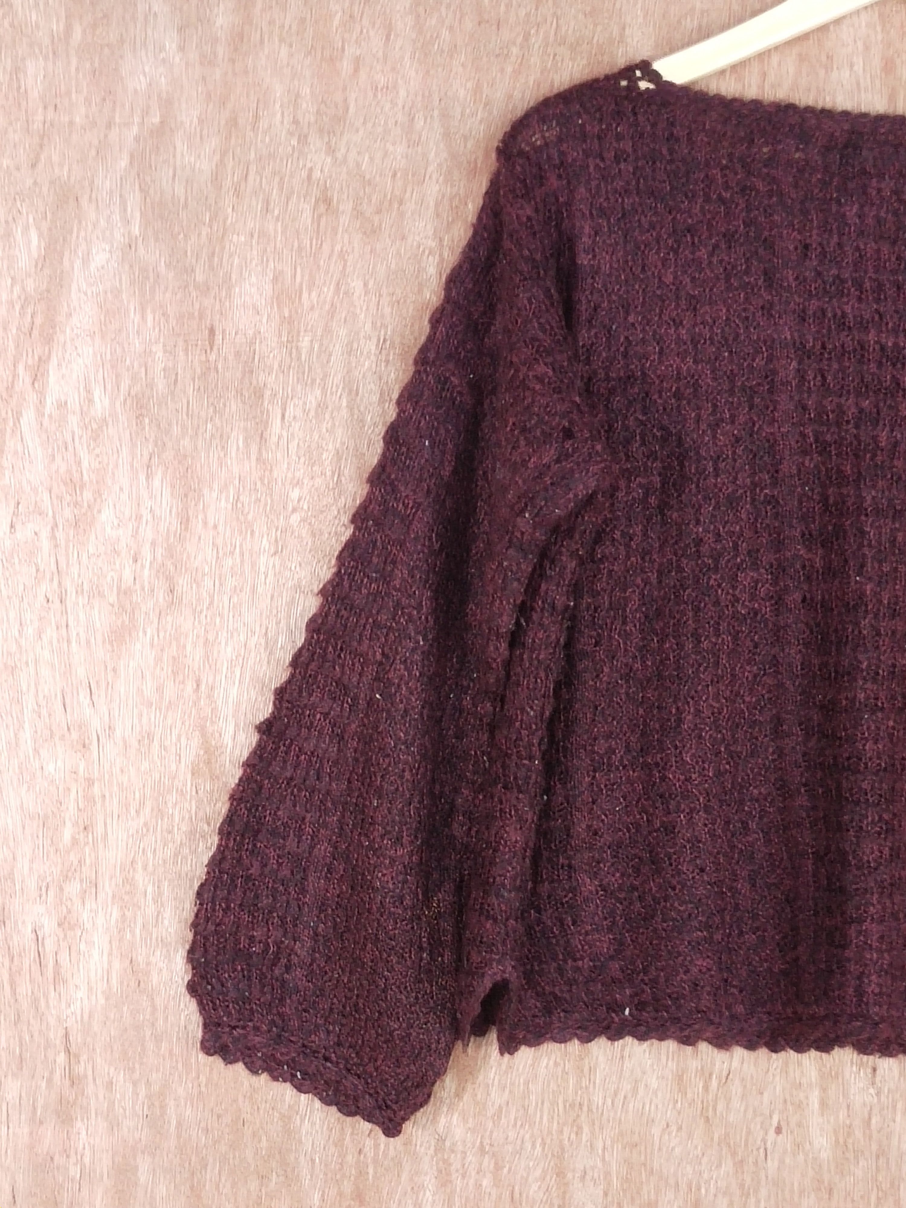 Homespun Knitwear × Japanese Brand Japan Dark purple mohair knitwear #S088 Size M / US 6-8 / IT 42-44 - 9 Thumbnail