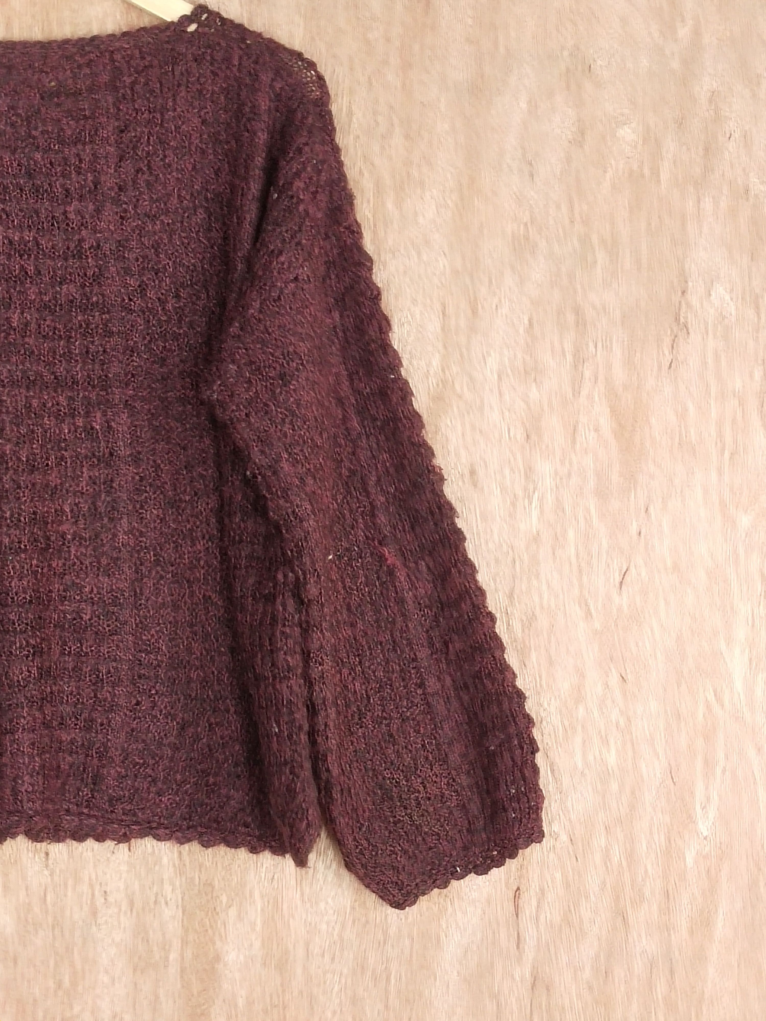 Homespun Knitwear × Japanese Brand Japan Dark purple mohair knitwear #S088 Size M / US 6-8 / IT 42-44 - 8 Thumbnail