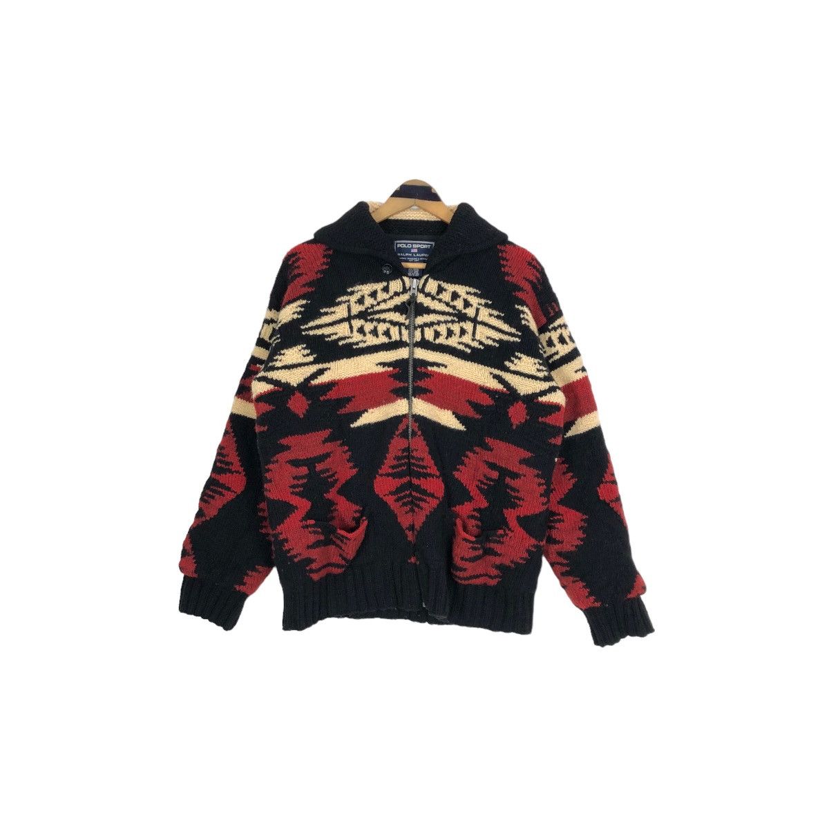 Polo Ralph Lauren Vintage Polo Sport Ralph Lauren Navajo Knitted Sweater Size US M / EU 48-50 / 2 - 2 Thumbnail