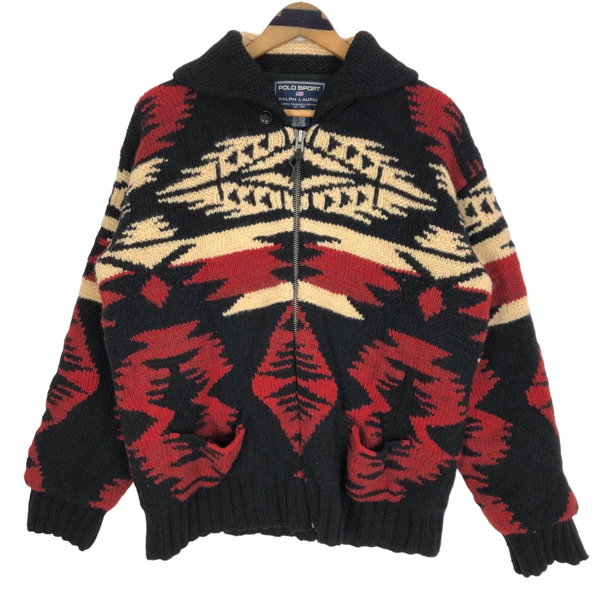 Polo Ralph Lauren Vintage Polo Sport Ralph Lauren Navajo Knitted Sweater Size US M / EU 48-50 / 2 - 1 Thumbnail