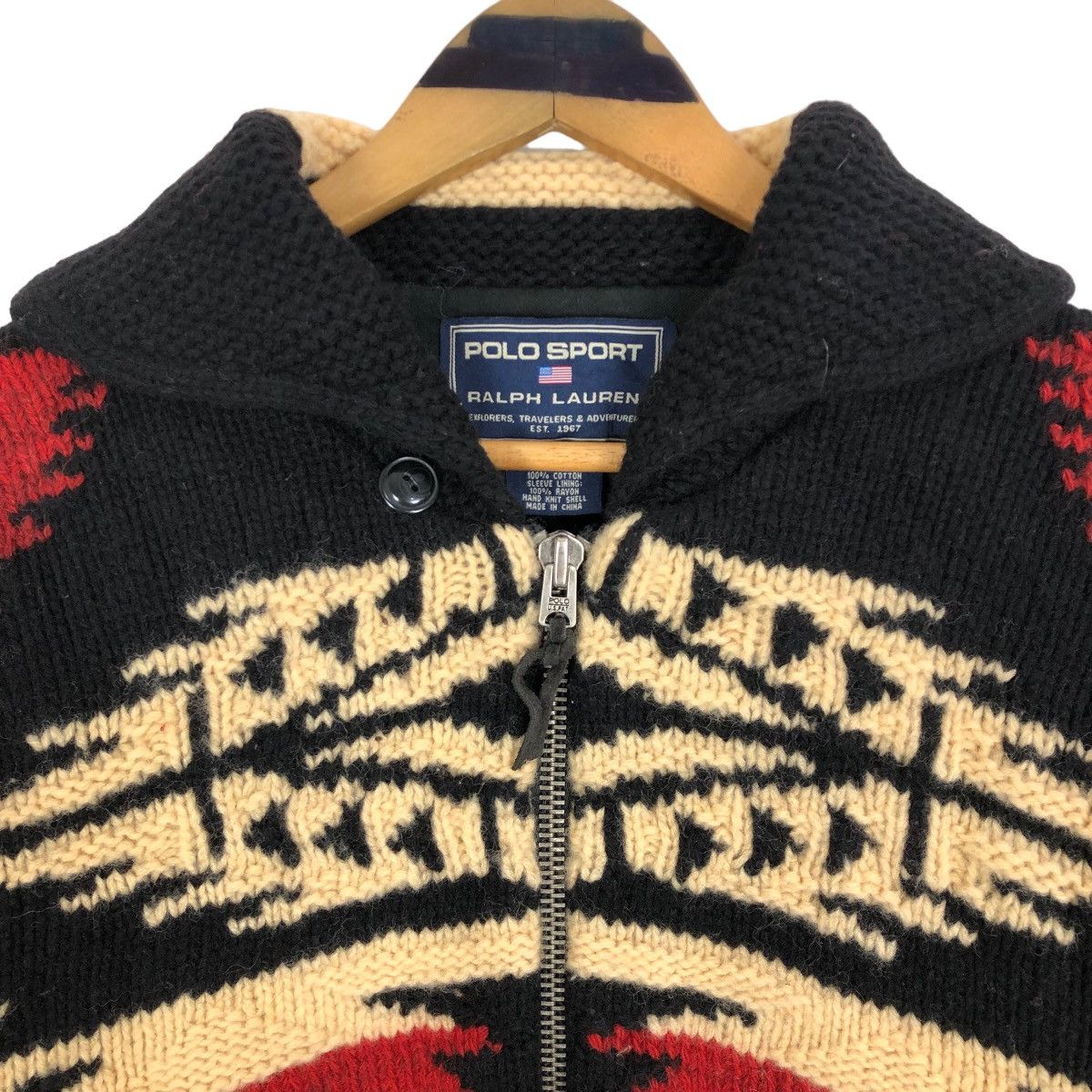 Polo Ralph Lauren Vintage Polo Sport Ralph Lauren Navajo Knitted Sweater Size US M / EU 48-50 / 2 - 6 Thumbnail