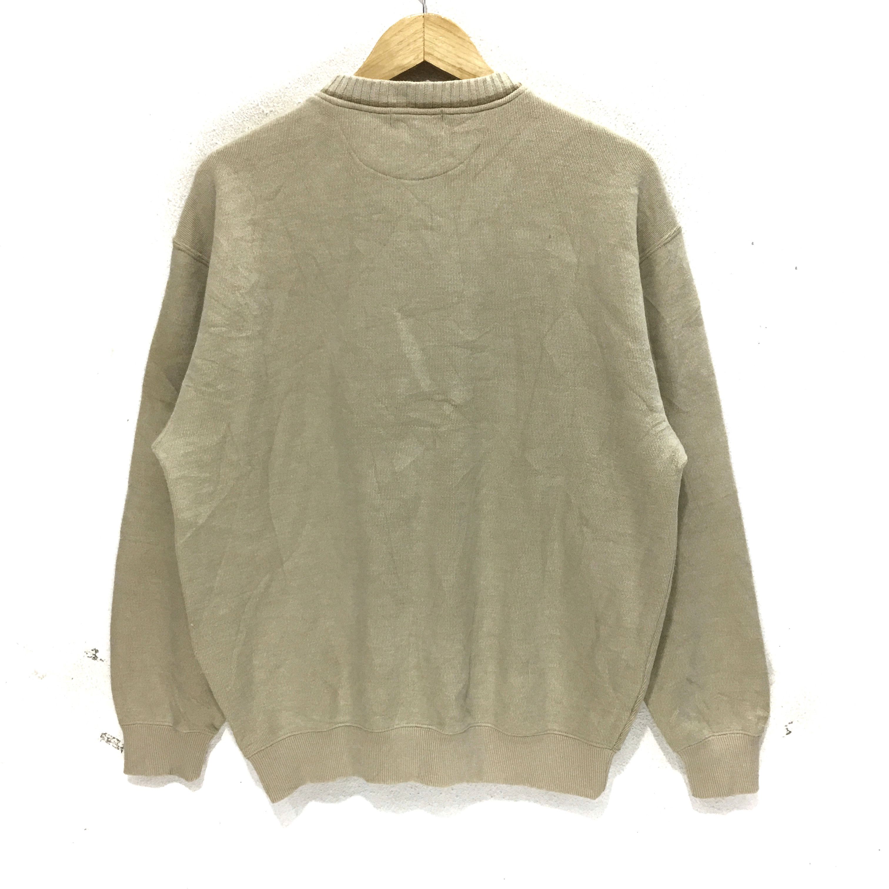 Vintage Vtg CARLO VALENTINO ITALY Henley Shirt Sweatshirt Sweater Size US L / EU 52-54 / 3 - 6 Thumbnail